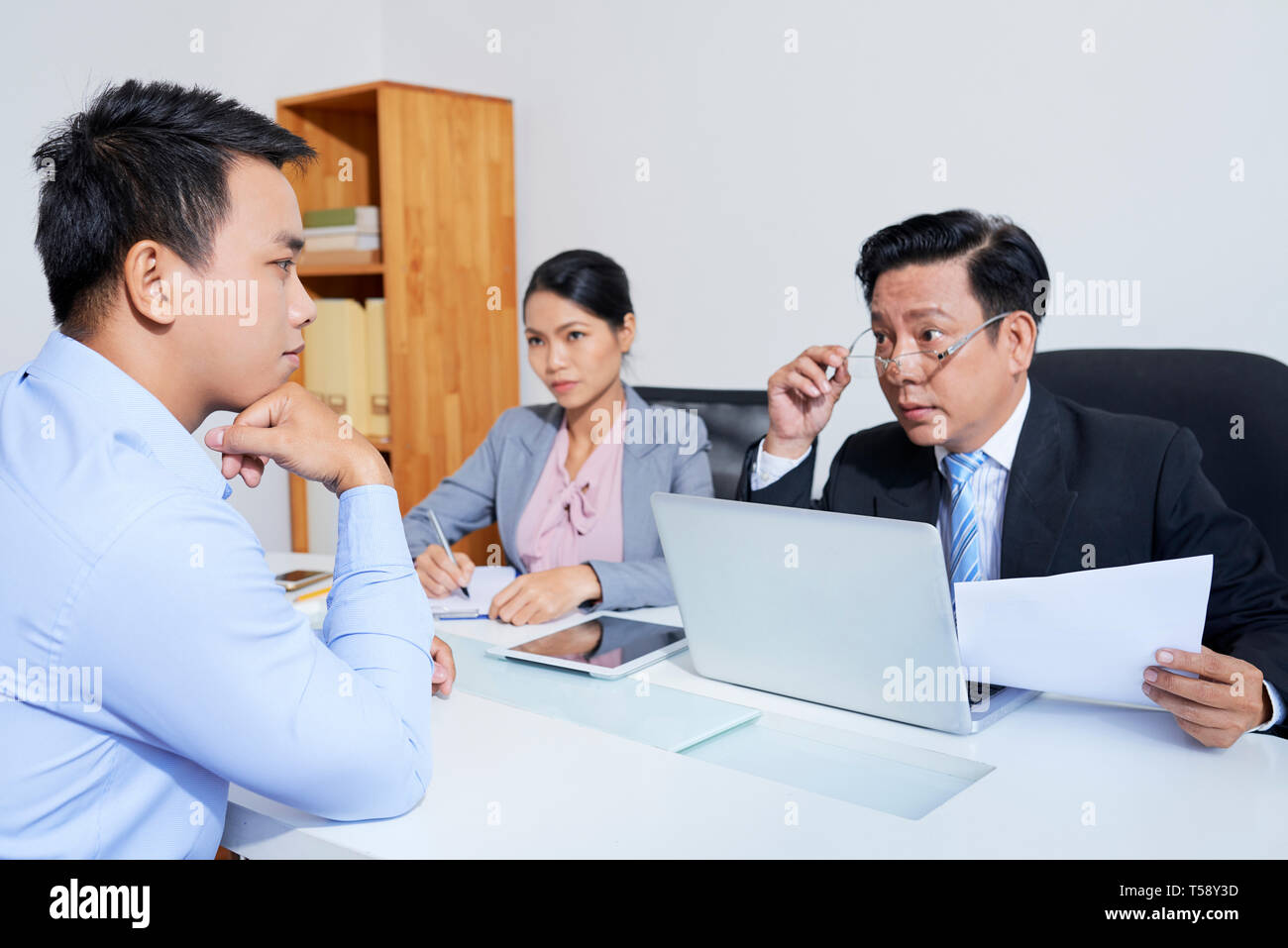 Interview with employers Stock Photo