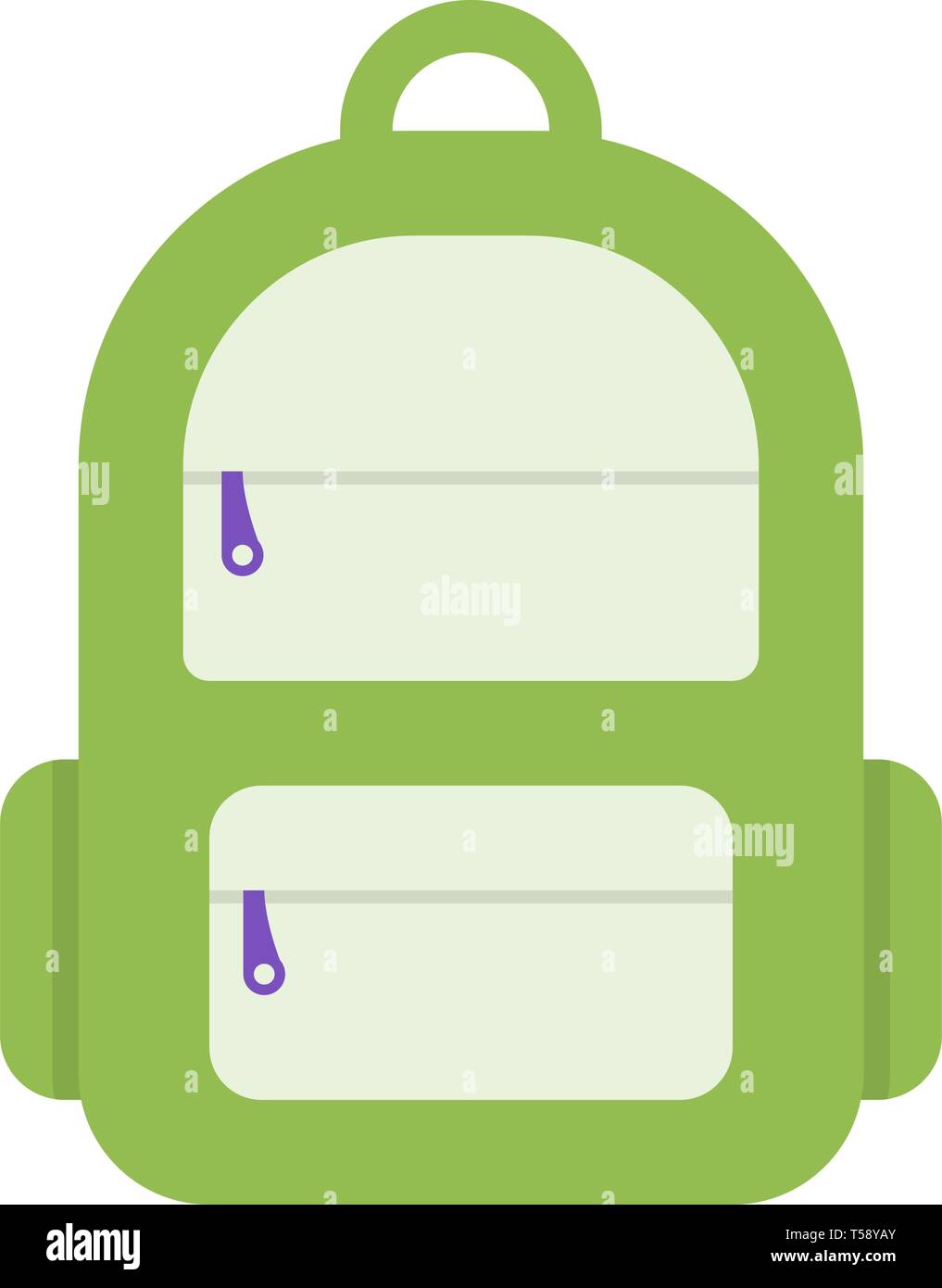 Backpack vector flat icons, schoolbag vector illustration. Stock Vector