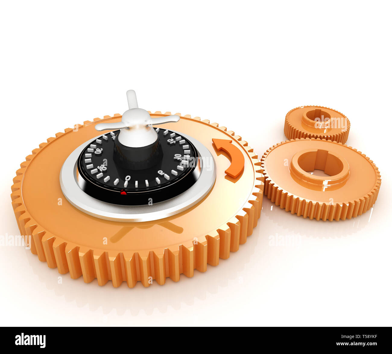 gears with lock Stock Photo Alamy