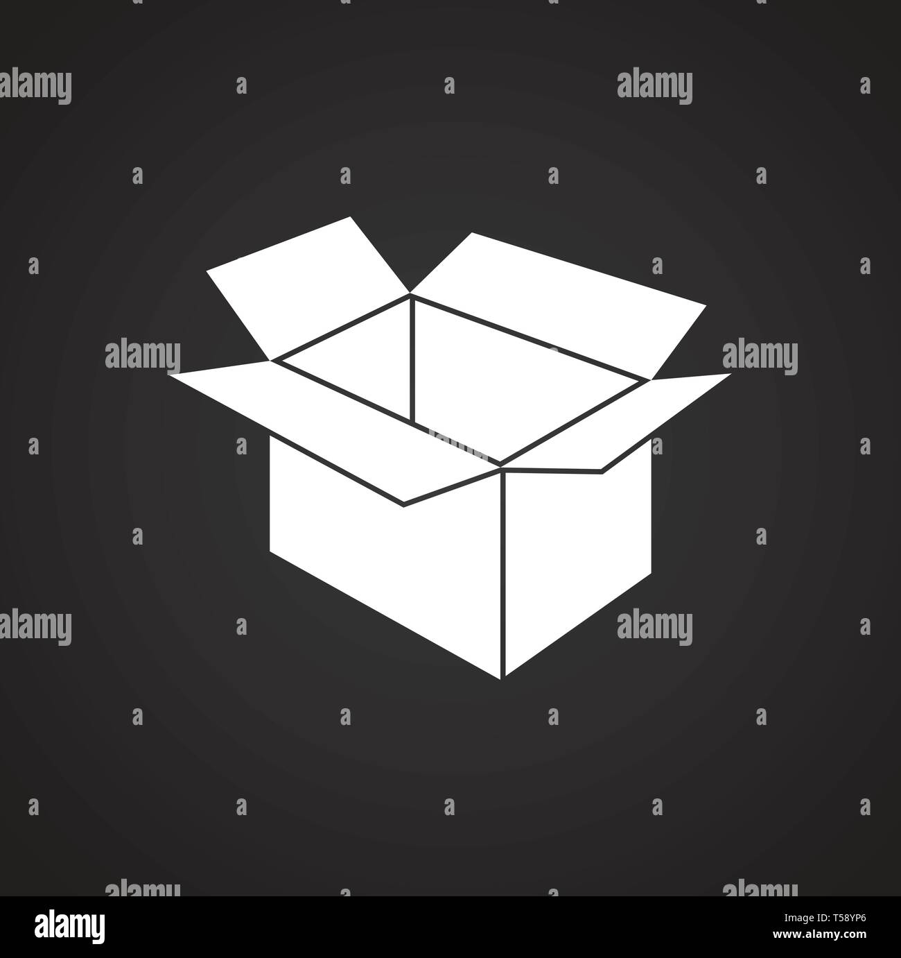 Box icon on background for graphic and web design. Simple vector sign ...