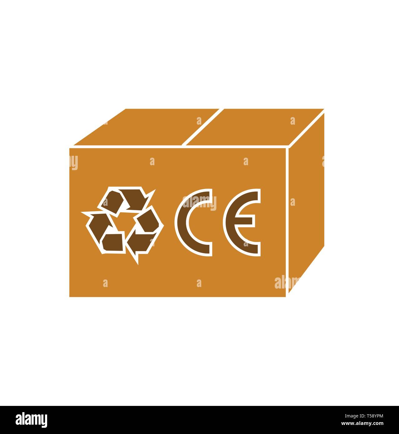 Box icon on background for graphic and web design. Simple vector sign ...