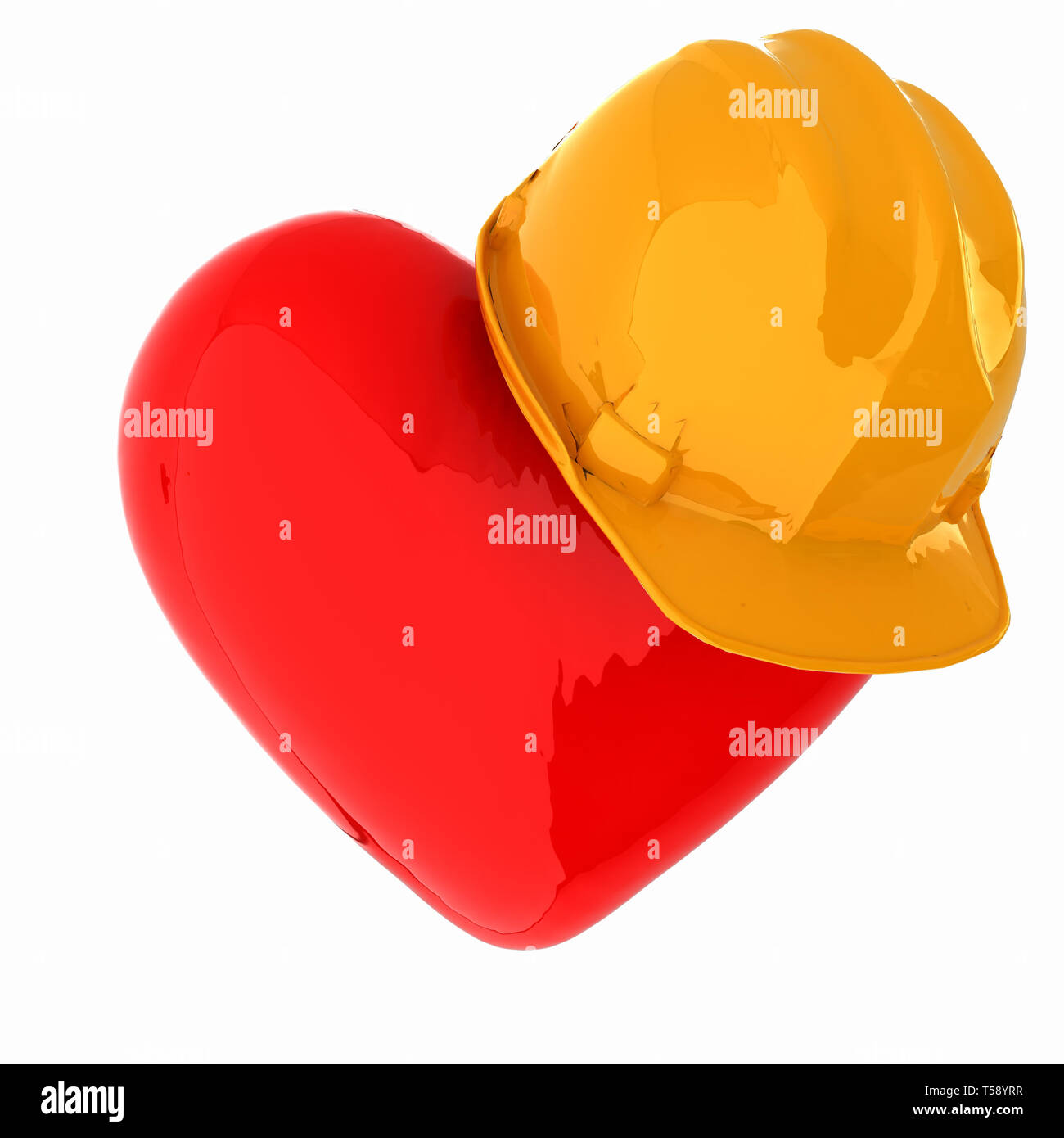 Hard hat on heart hires stock photography and images Alamy