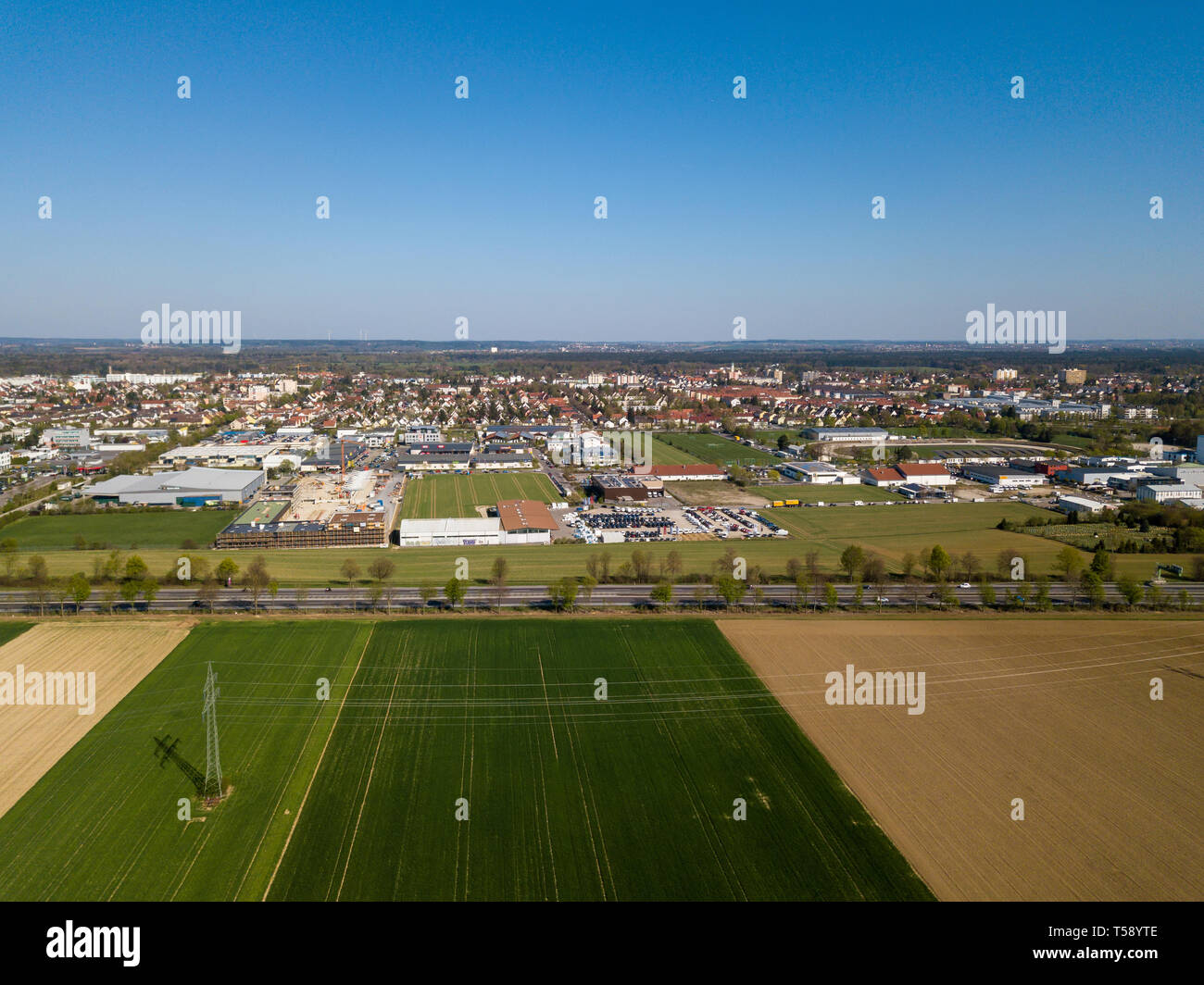 Haunstetten, a suburb of Augsburg in Germany Stock Photo Alamy