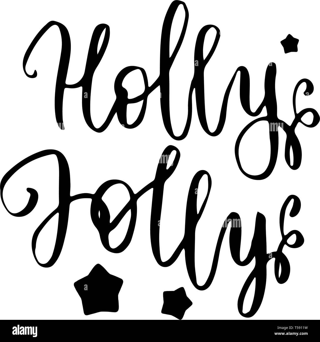 Holly jolly vector vectors hi-res stock photography and images - Alamy