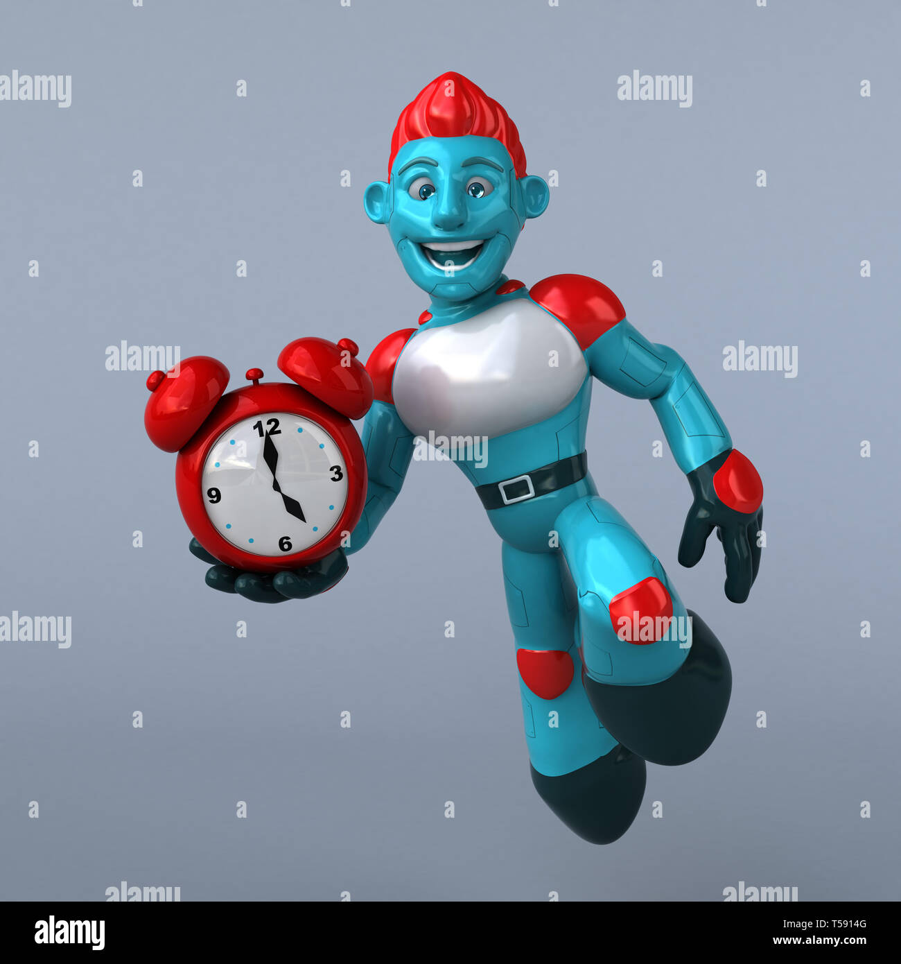 Red Robot - 3D Illustration Stock Photo - Alamy