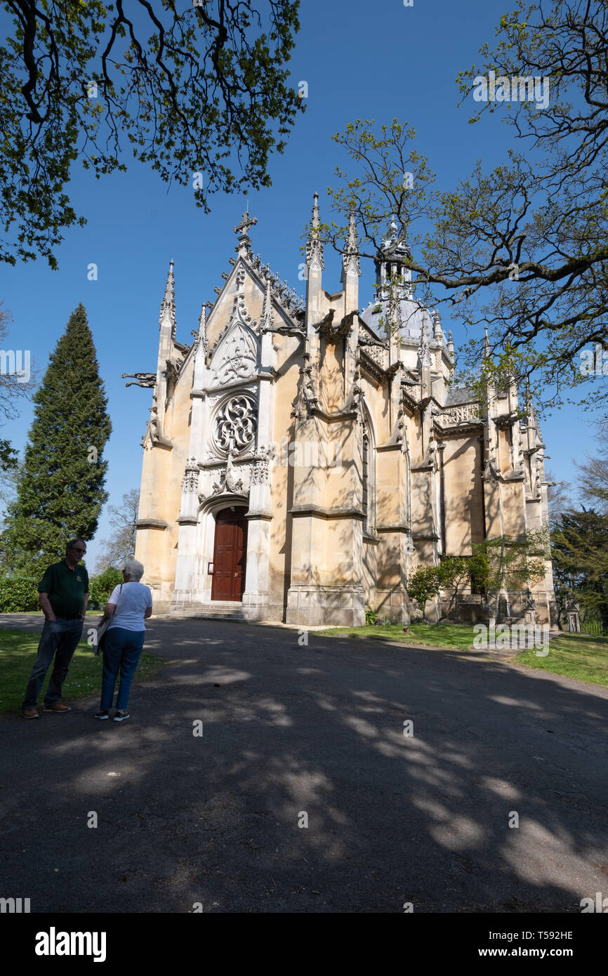 The church at St. Michael's Abbey, a Benedictine monastery in Farnborough, Hampshire, UK Stock Photo