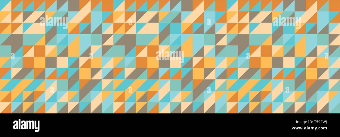 Seamless geometric triangle pattern. Abstract retro Vector Stock Vector ...
