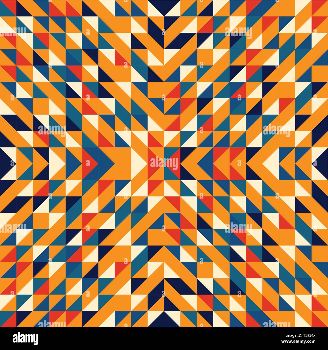 Triangle Pattern Adstract Seamless geometric triangle pattern. Abstract retro Vector Stock Vector ...