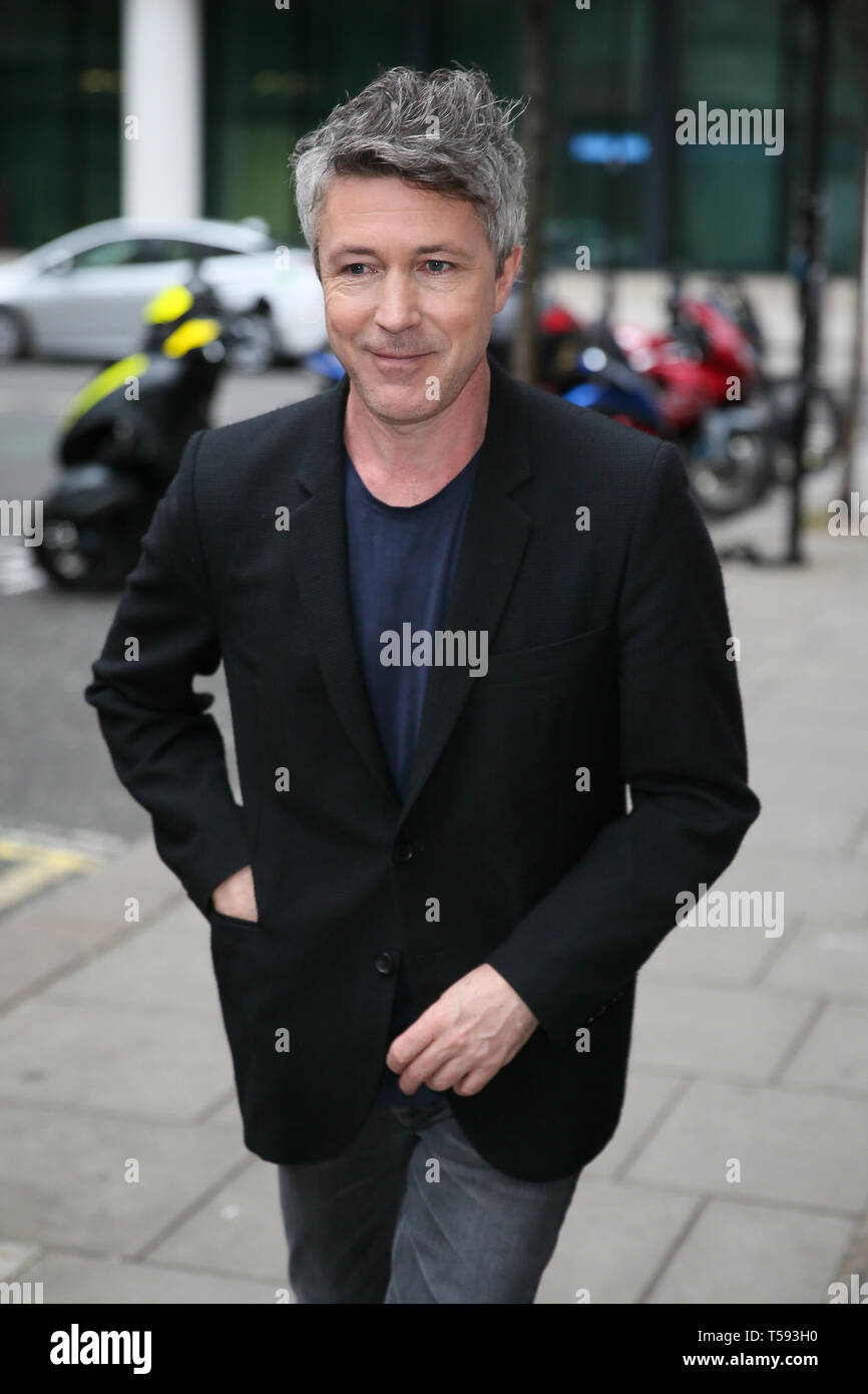 Aidan Gillen promoting his new tv series 'Project Blue book' at the BBC Radio Two Studios - London  Featuring: Aidan Gillen Where: London, United Kingdom When: 22 Mar 2019 Credit: WENN.com Stock Photo