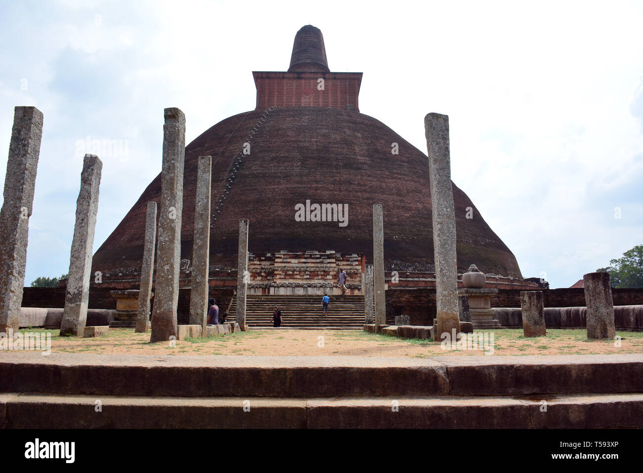 Jethawanaramaya stupa, Anuradhapura, Sri Lanka, UNESCO World Heritage Site Stock Photo