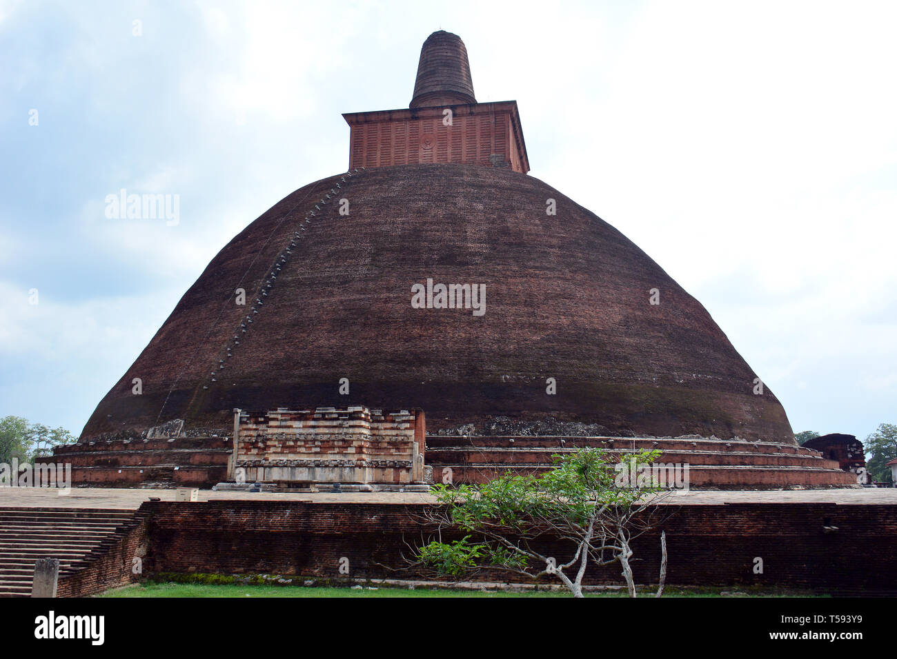 Jethawanaramaya stupa, Anuradhapura, Sri Lanka, UNESCO World Heritage Site Stock Photo