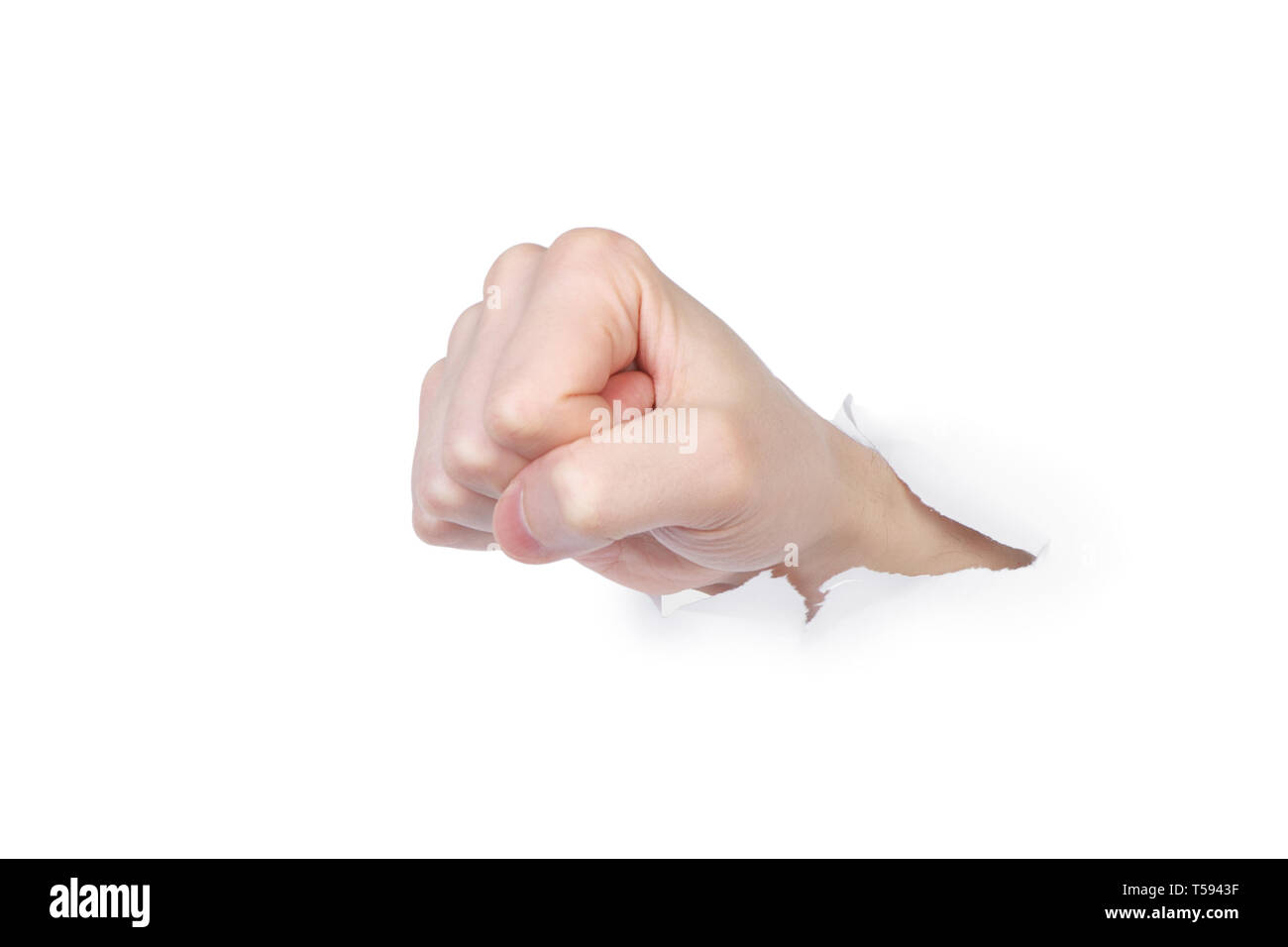 Fist punching through wall hires stock photography and images Alamy