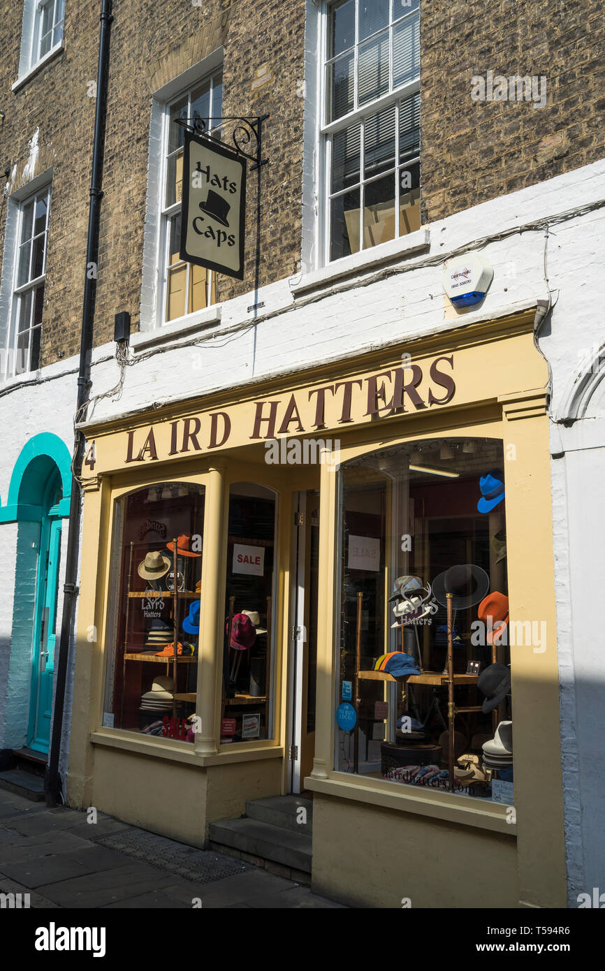 Laird Hatters shop Green Street Cambridge 2019 Stock Photo