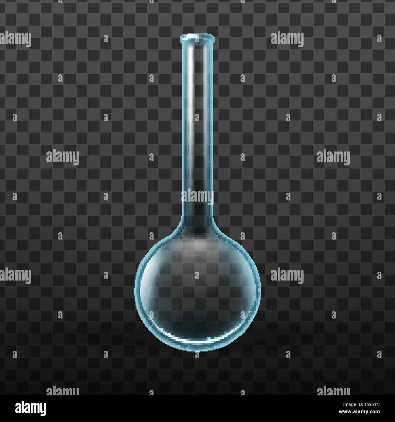 Realistic Chemistry Glass Volumetric Flask Vector Stock Vector Image