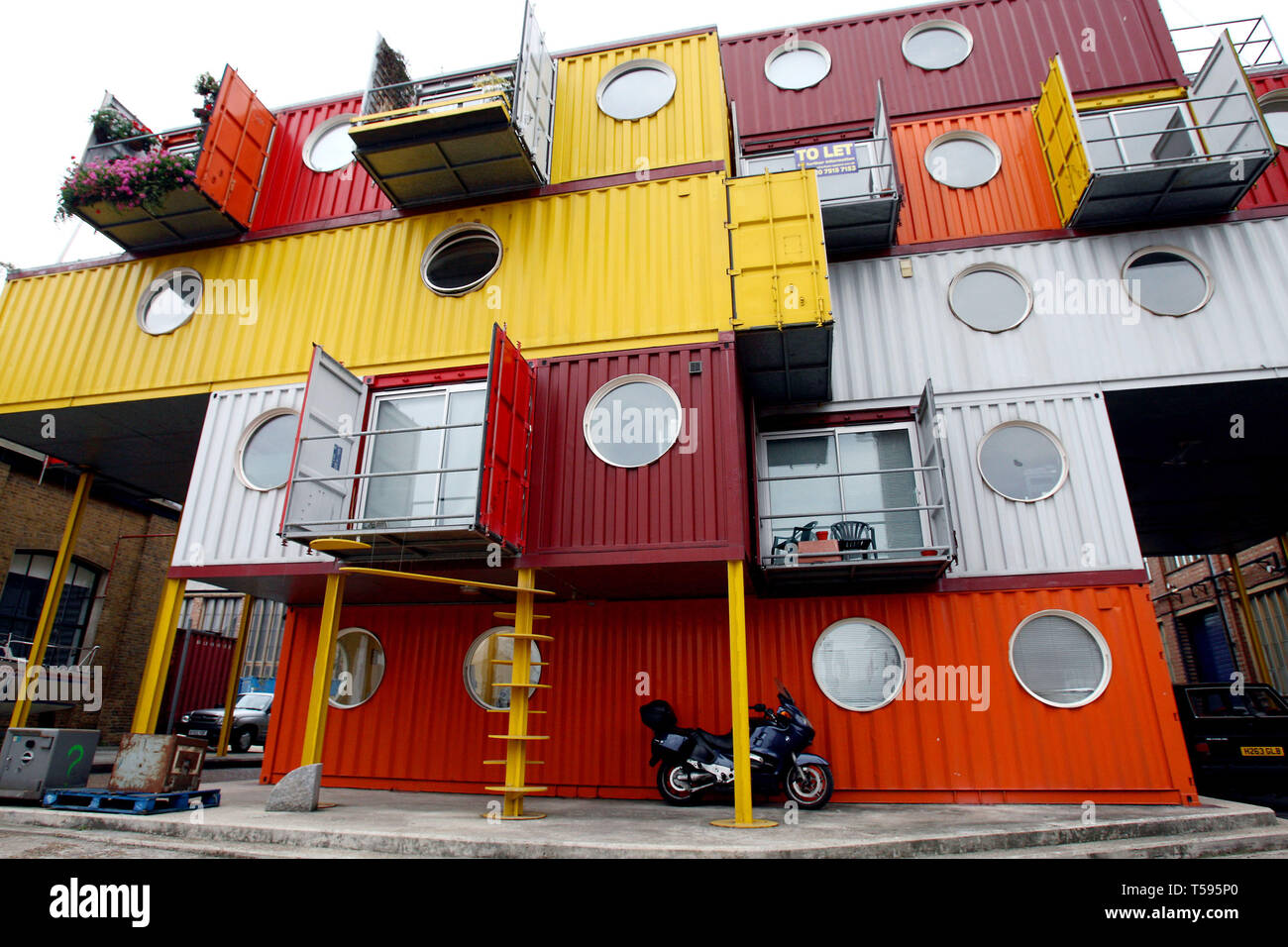 Container City in East London's Trinity Buoy Wharf apartments by using