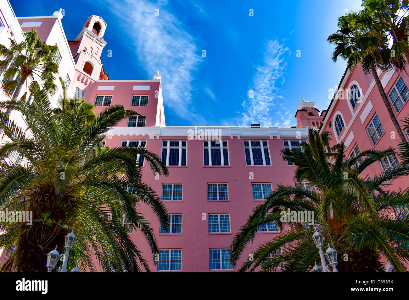 St. Pete Beach, Florida. January 25, 2019. Top view of The Don Cesar