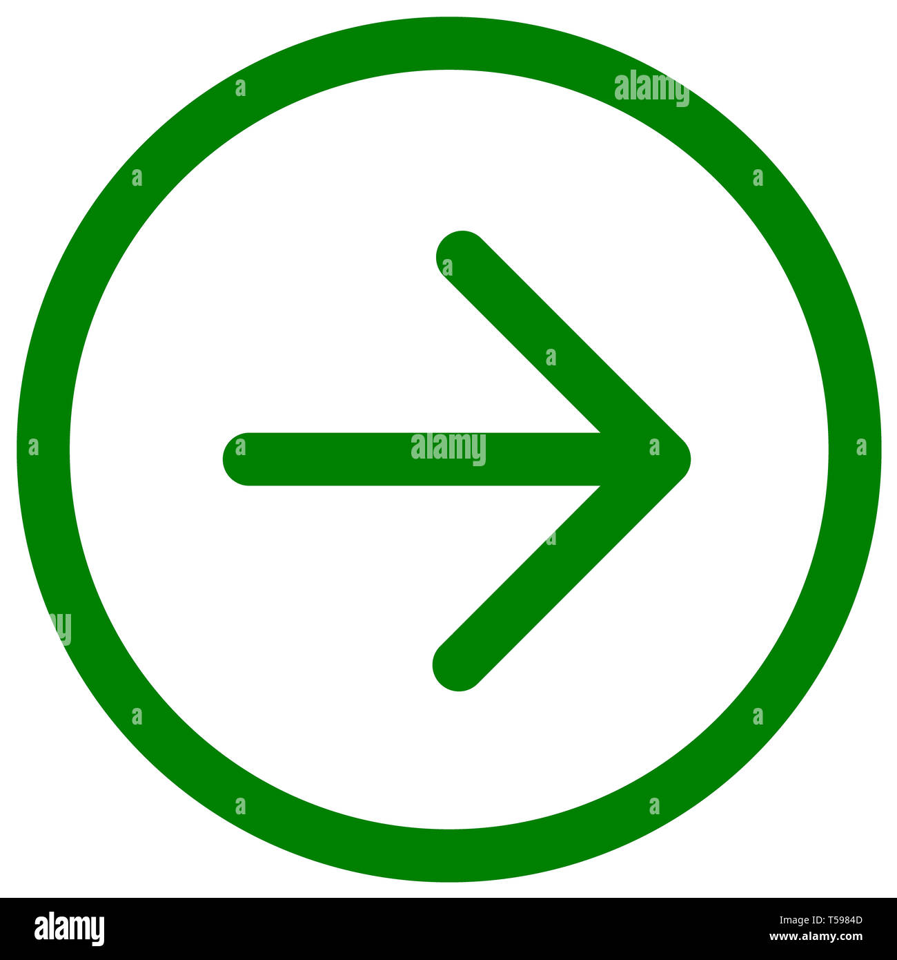 Green Arrow Pointing Right Direction Symbol Green Directional Arrow