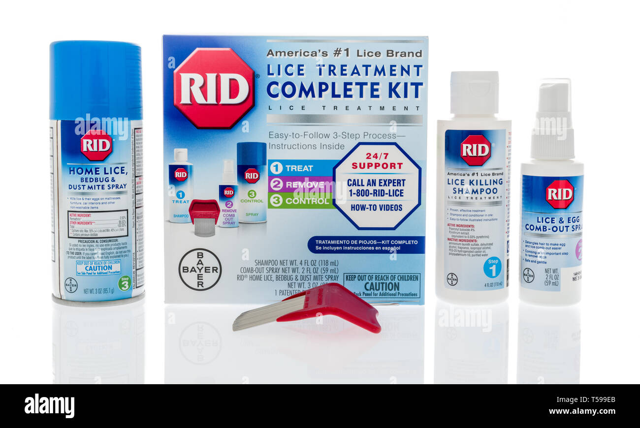 Winneconne, WI 15 April 2019 A package of RID lice treatment