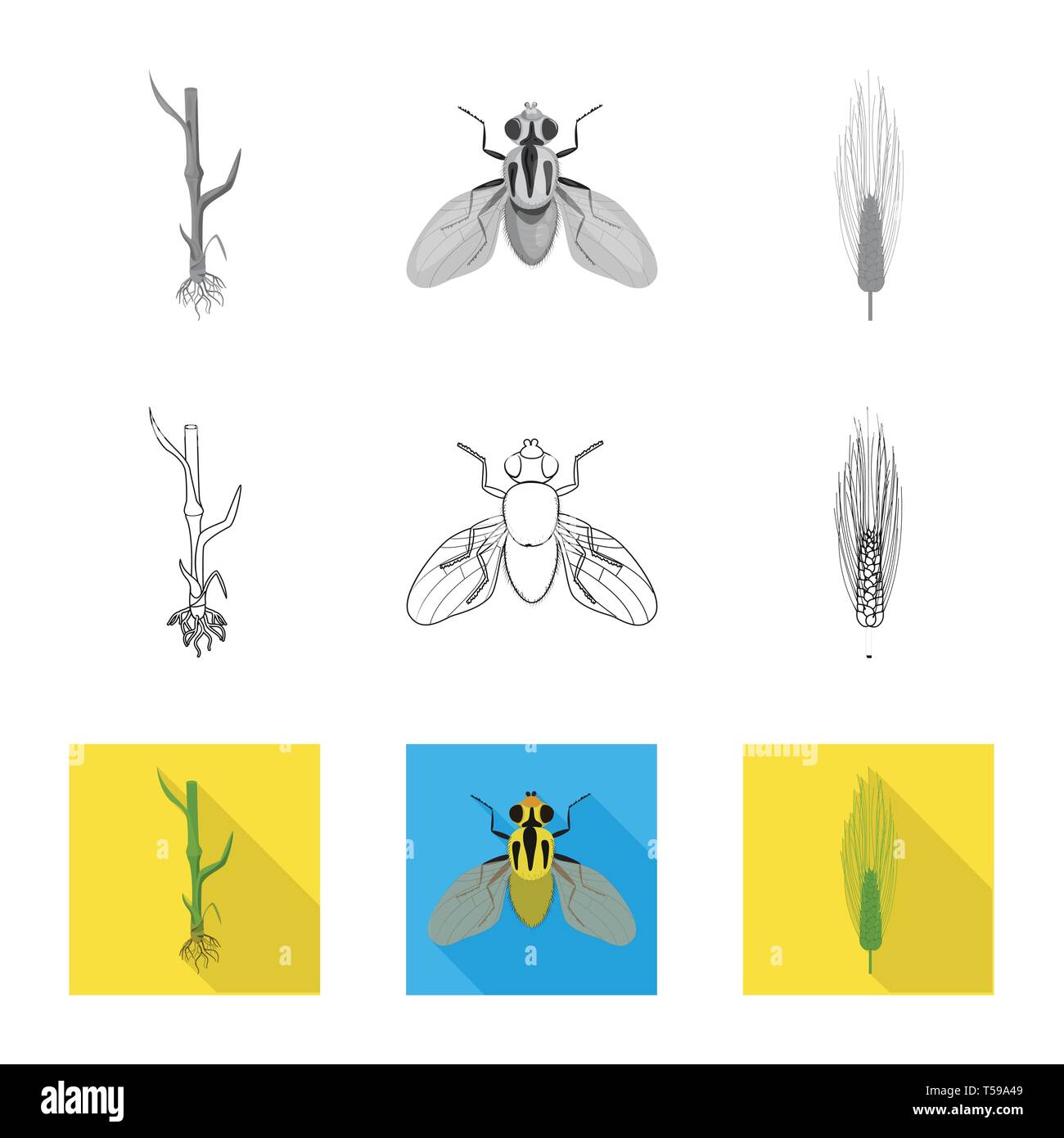Vector design of agriculture and farming icon. Set of agriculture and ...