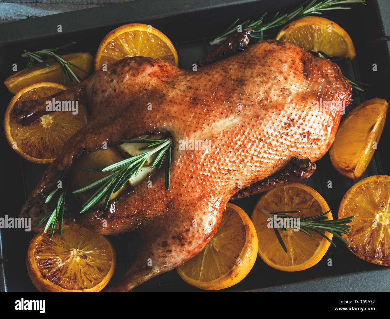 duck stuffed with orange