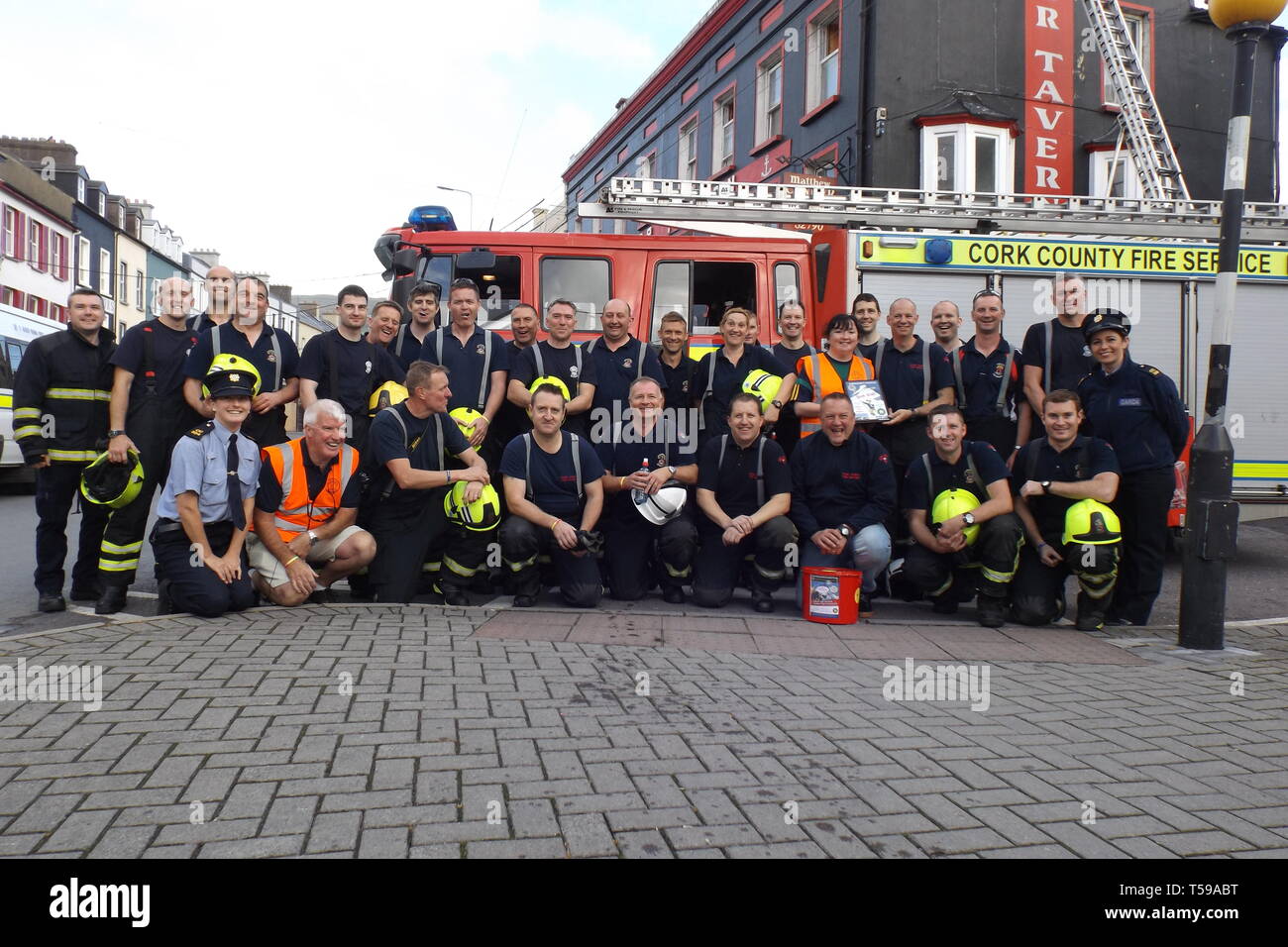 Emergency Service Personnel fundraising for Cork City Hospitals Children's Club. Bantry West Cork Ireland Stock Photo
