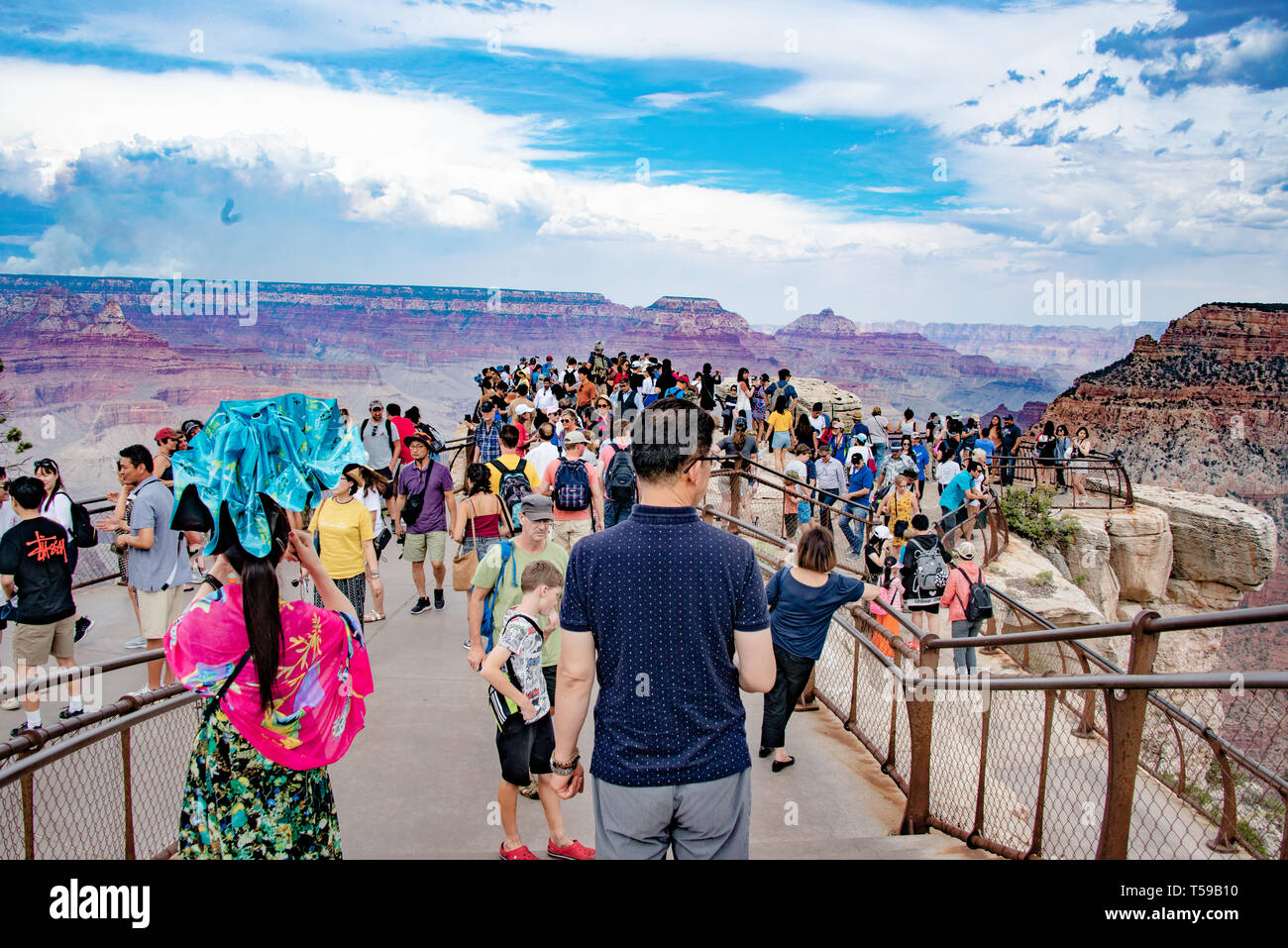 Grand Canyon Crowds Stock Photo