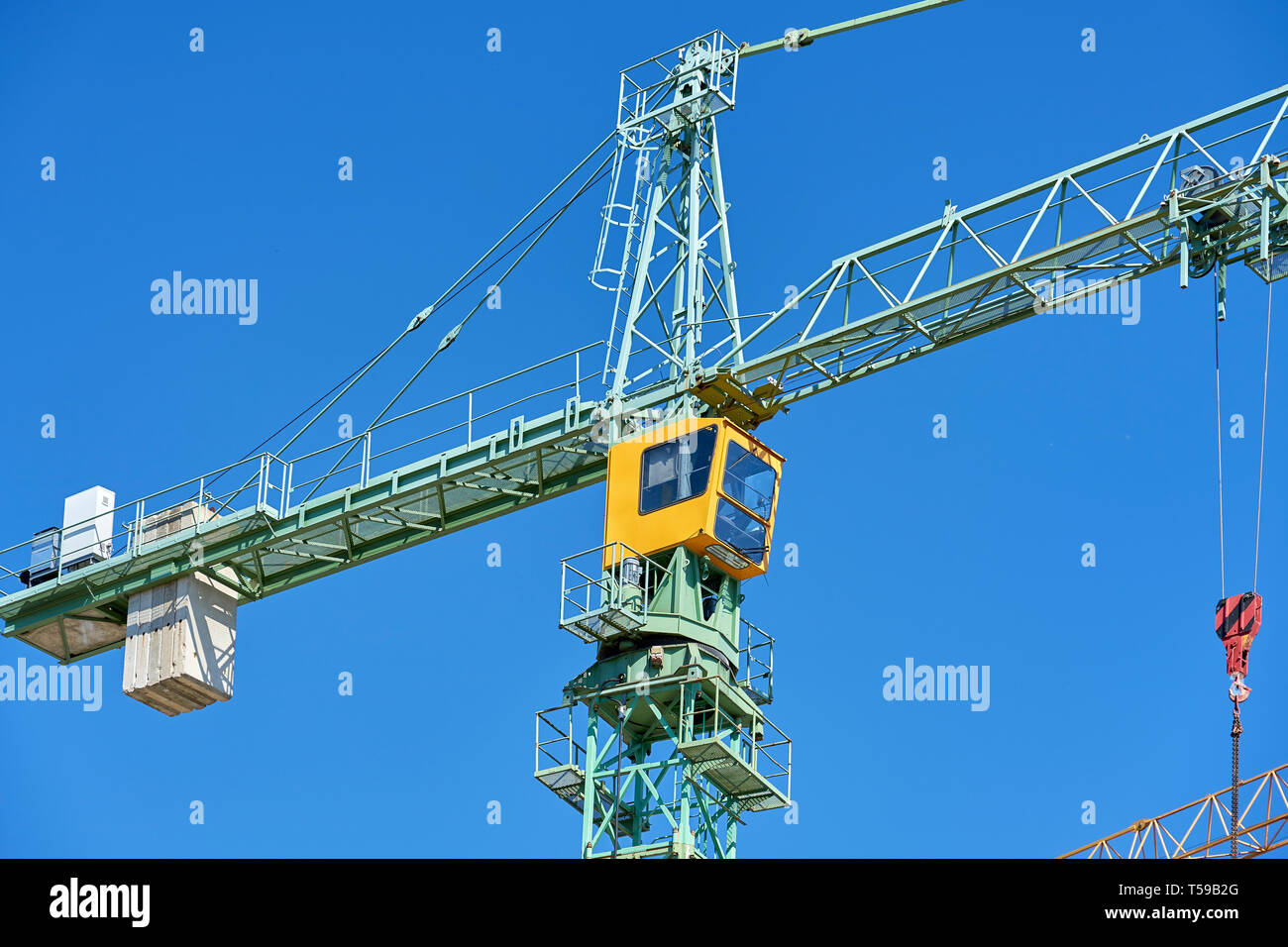 A crane on a construction site Stock Photo