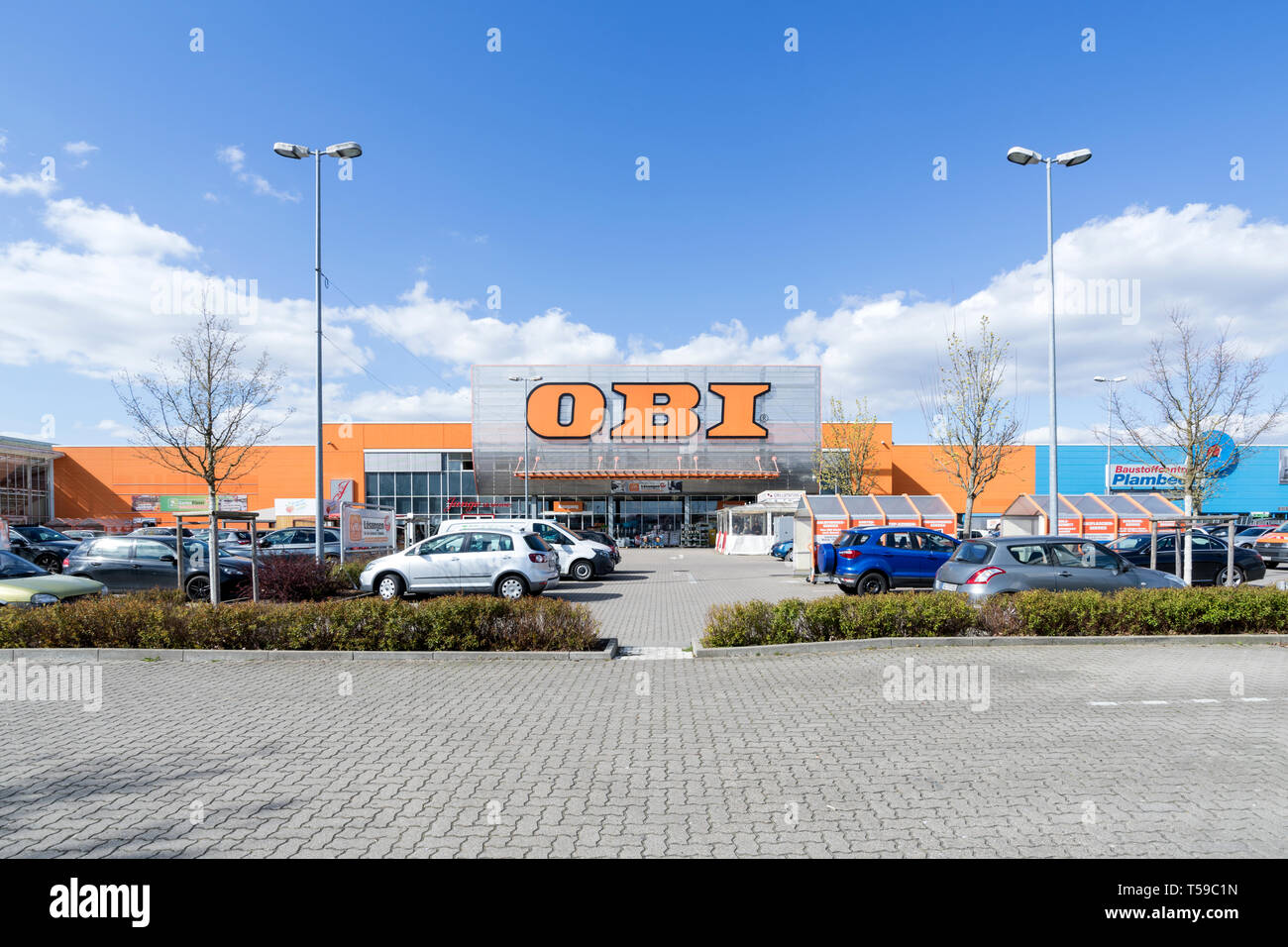 OBI store. in Norderstedt, Germany. OBI is the largest DIY retailer in