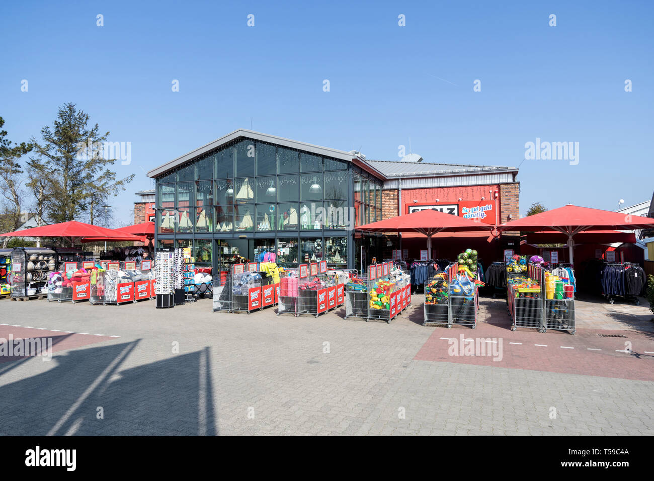 STOLZ department store in St. Peter-Ording, Germany. Founded in 1858 STOLZ operates today 32 department stores in northern Germany and an online-shop. Stock Photo