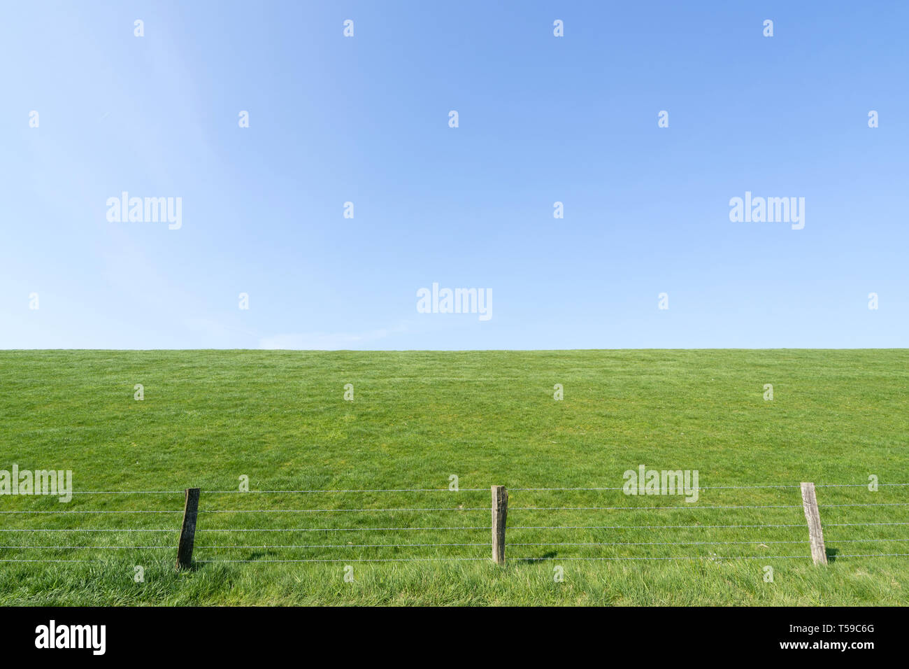 dike in North Frisia, Germany Stock Photo