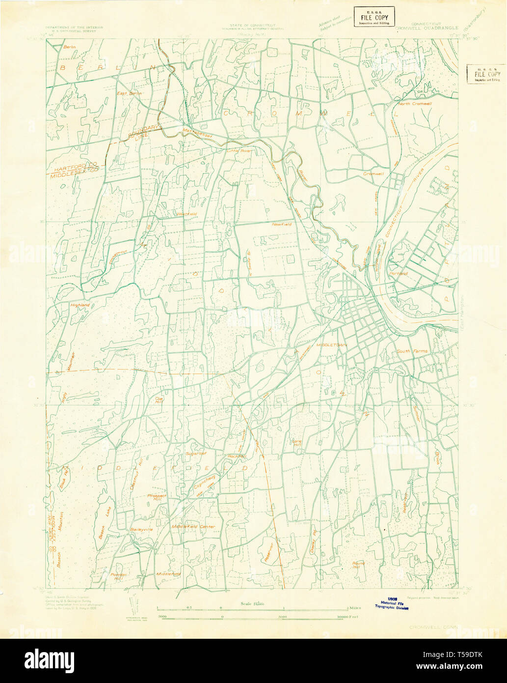 Cromwell connecticut map hi-res stock photography and images - Alamy