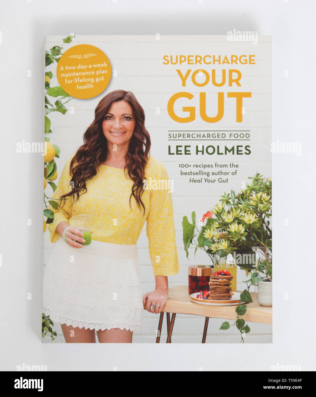 The book, Supercharge your gut , supercharged food by Lee Holmes Stock Photo