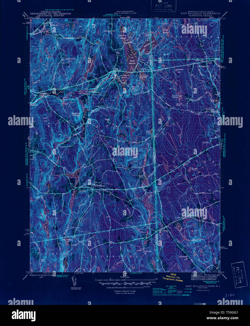 Maps Killingly East killingly hi-res stock photography and images - Alamy