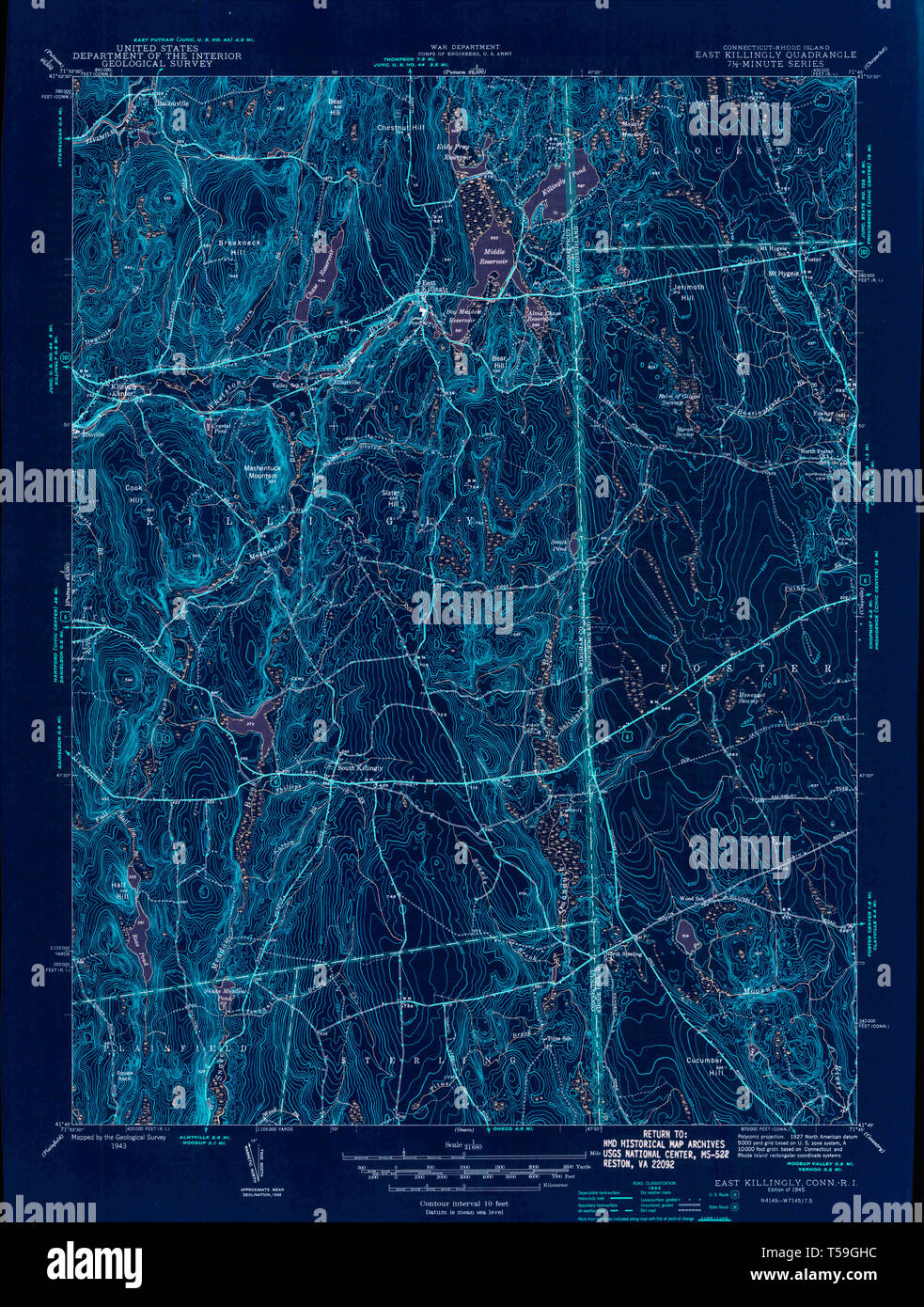 Maps Killingly East killingly hi-res stock photography and images - Alamy