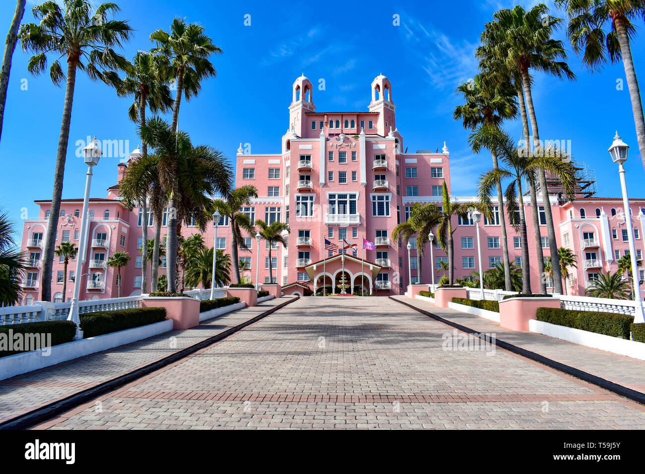 St. Pete Beach, Florida. January 25, 2019. Panoramic view main entrance
