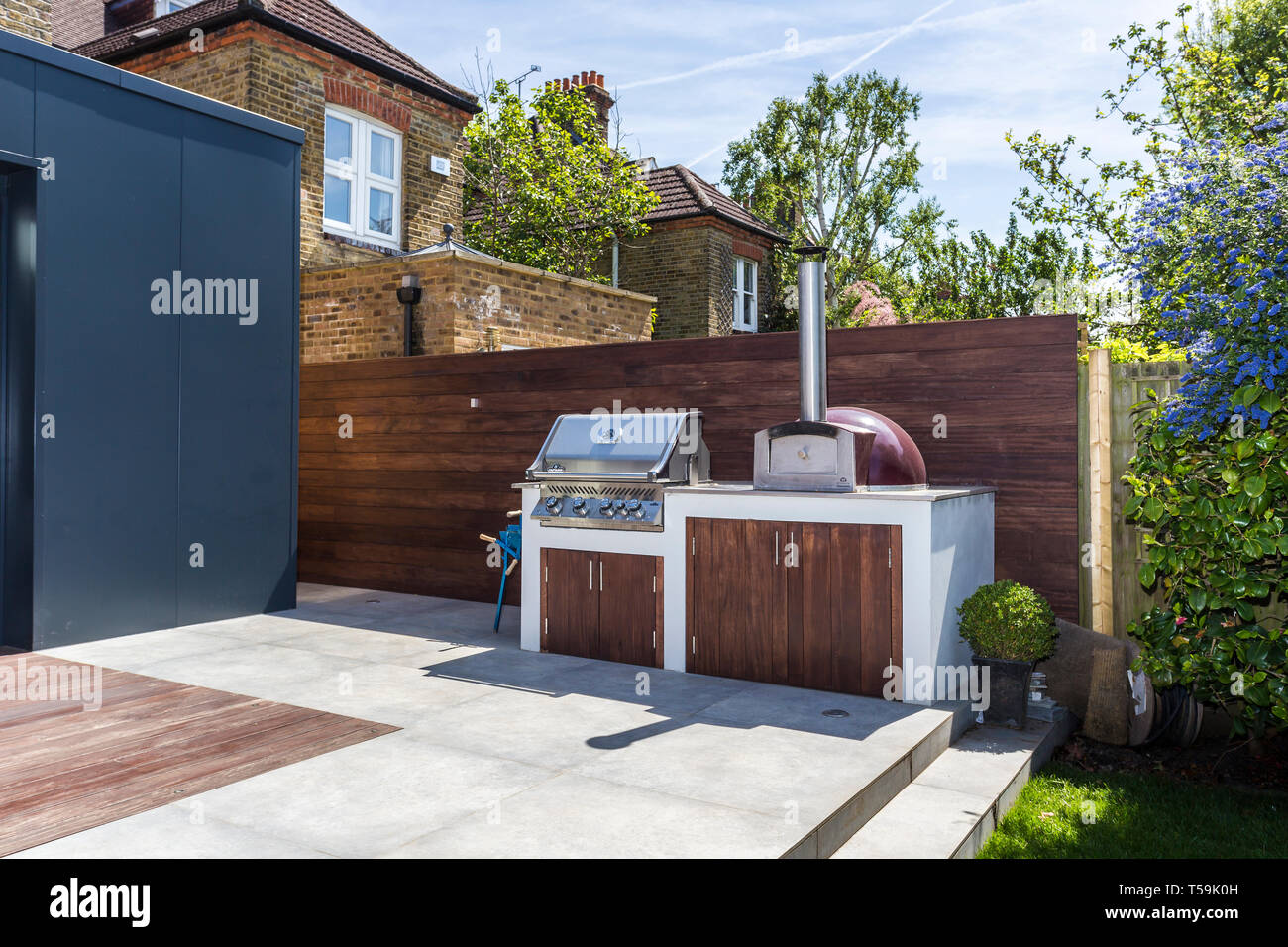 Rear House & kitchen extension by architect Sam Kamleh Stock Photo