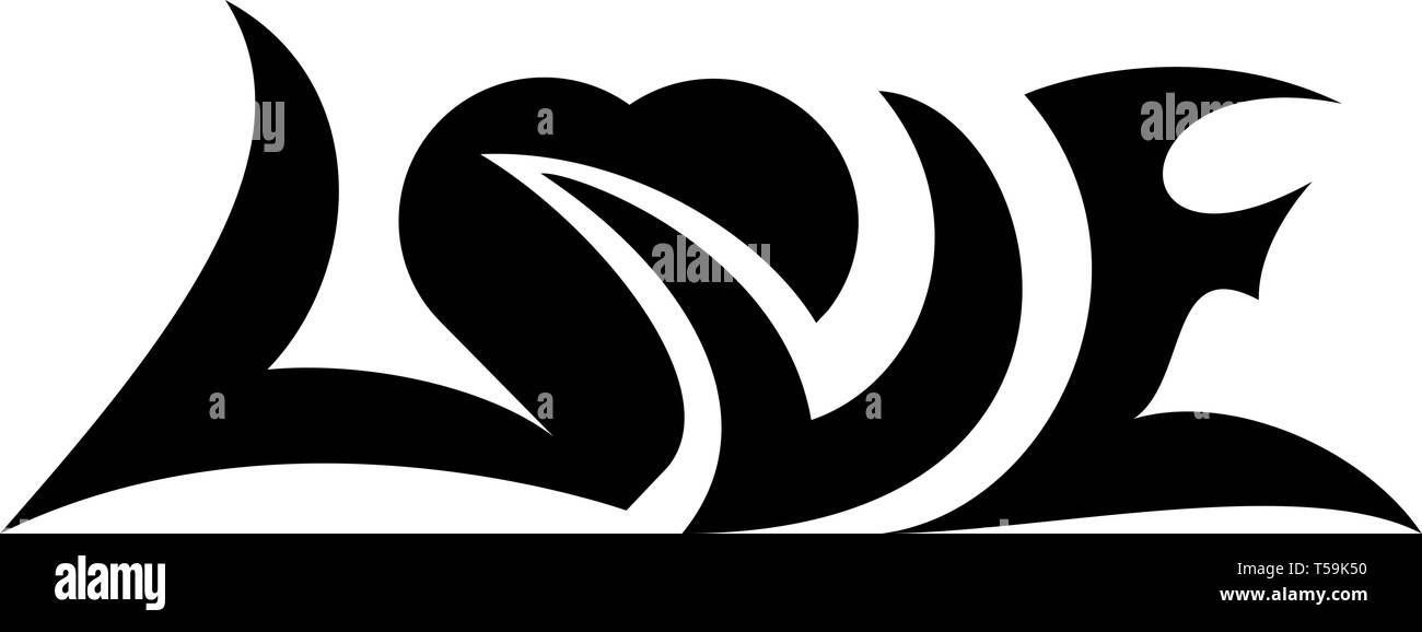 Love Lettering Text Stock Vector Image Art Alamy