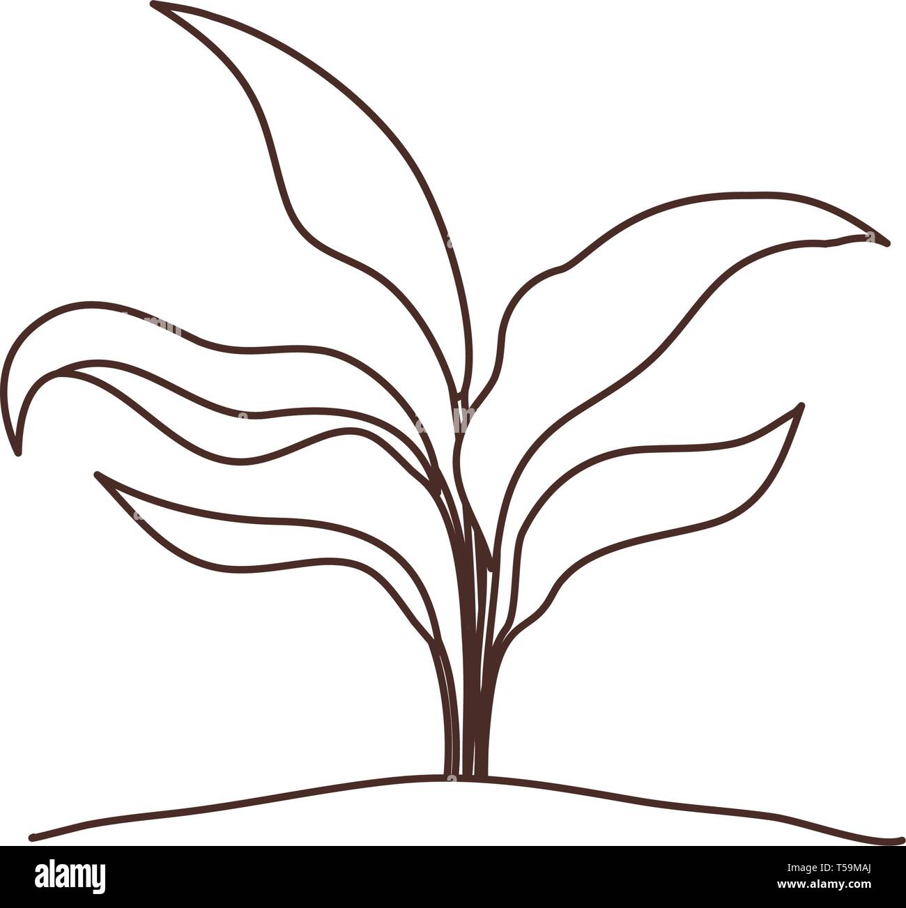 plant in landscape isolated icon Stock Vector Image & Art - Alamy
