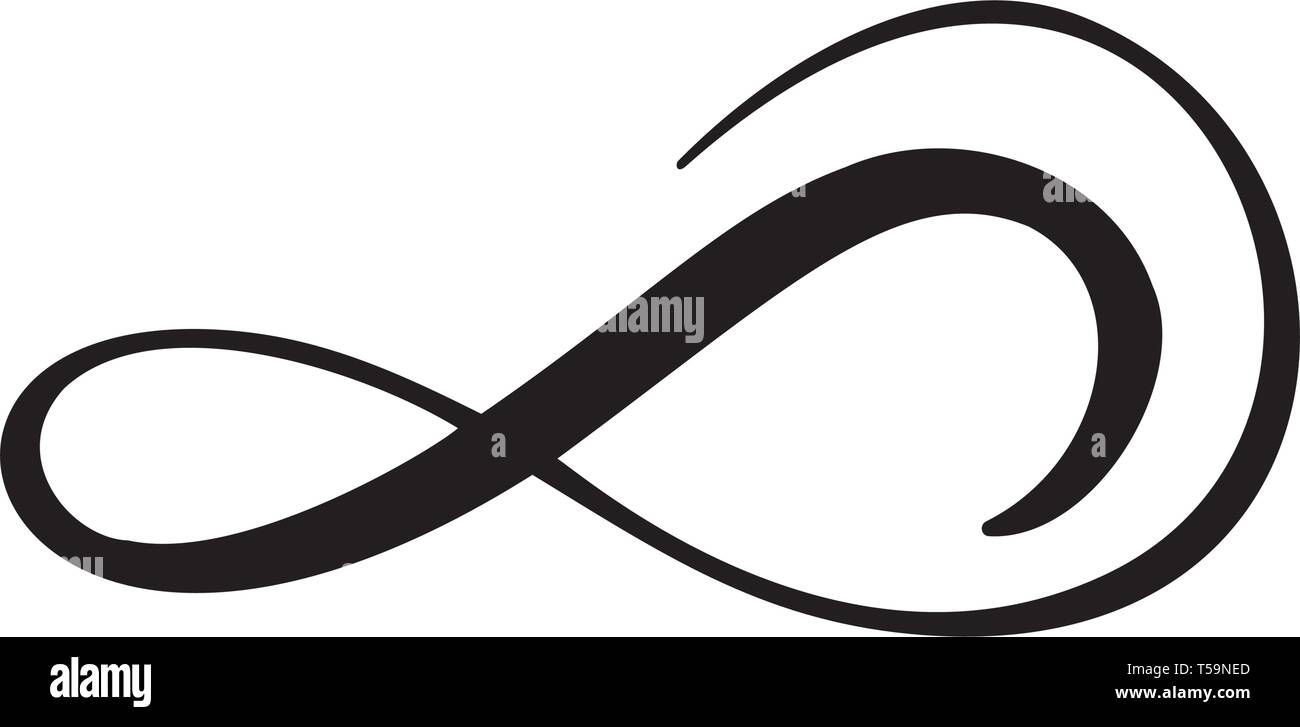 Infinity calligraphie vectoriel illustration symbole. Emblème