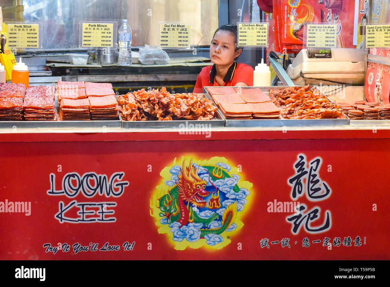 Food stand, Chinatown , Kuala Lumpur Stock Photo Alamy