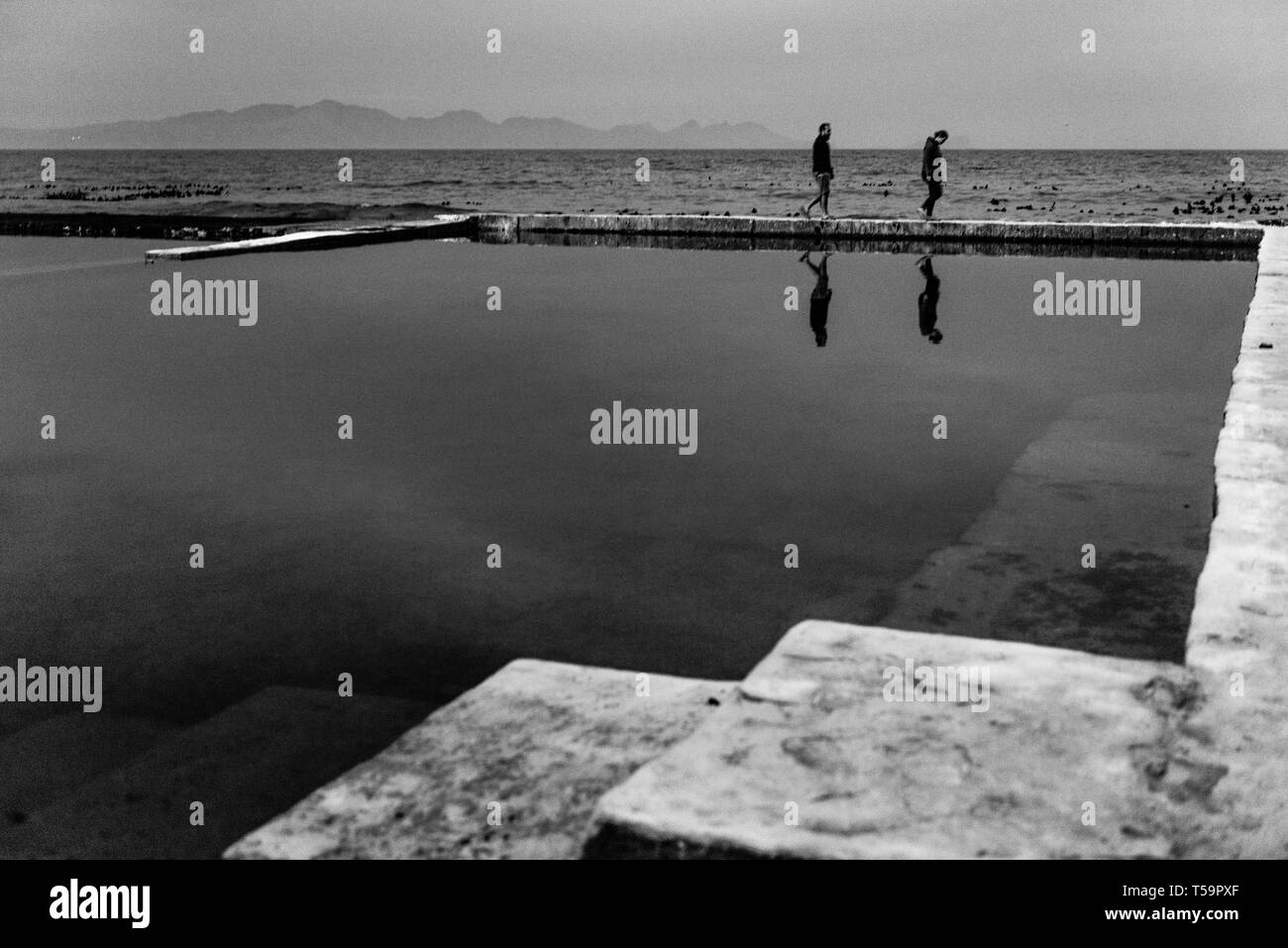 Outdoor tidal swimming pool Black and White Stock Photos & Images Alamy