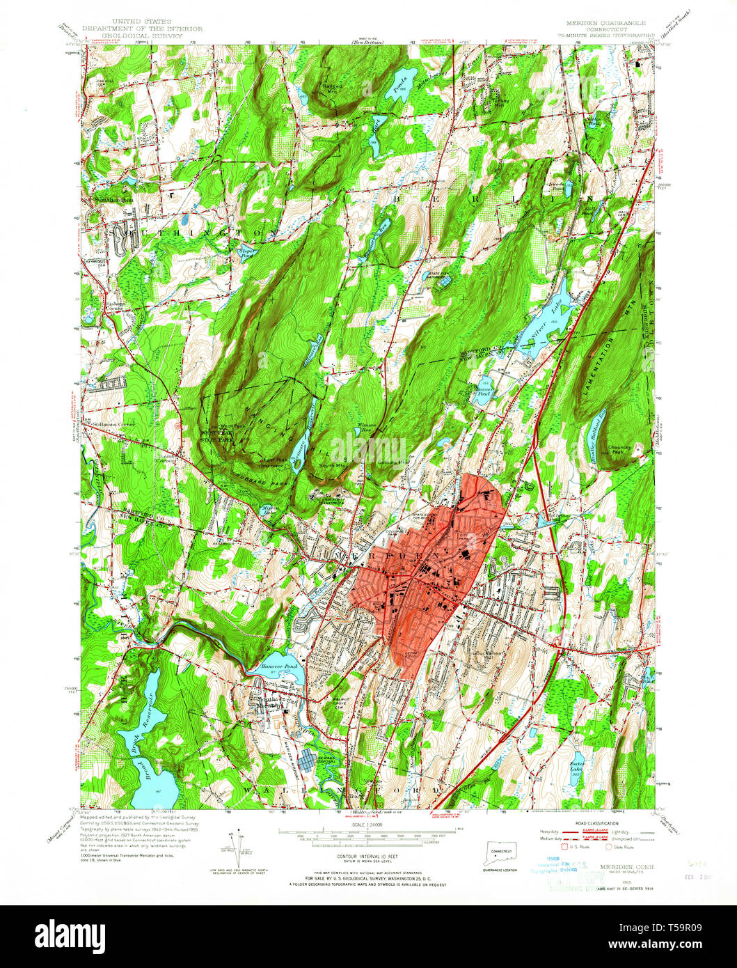 Meriden connecticut map hires stock photography and images Alamy