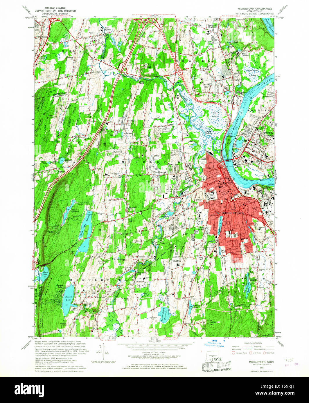 Middletown connecticut map hi-res stock photography and images - Alamy