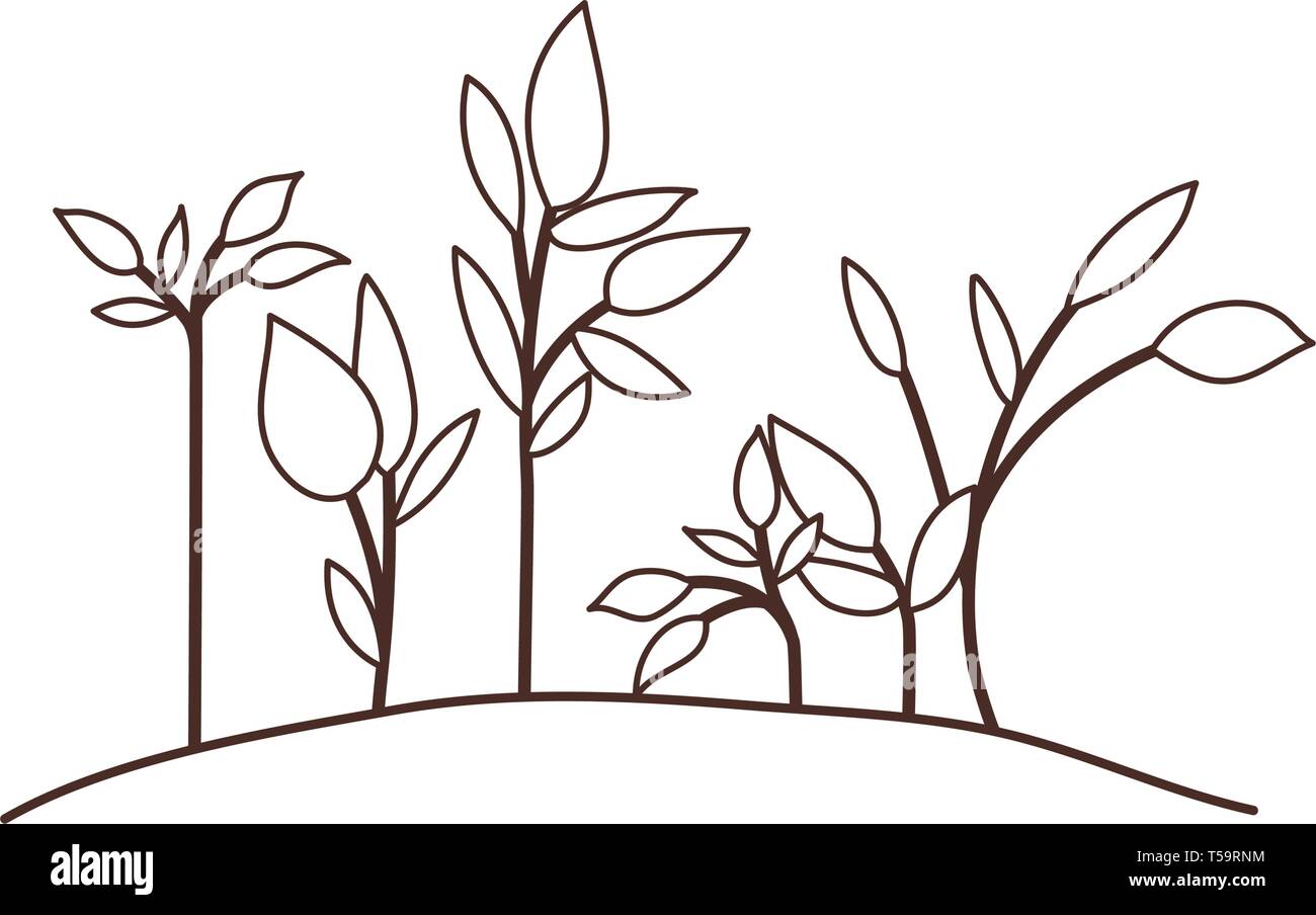 plant in landscape isolated icon Stock Vector Image & Art - Alamy