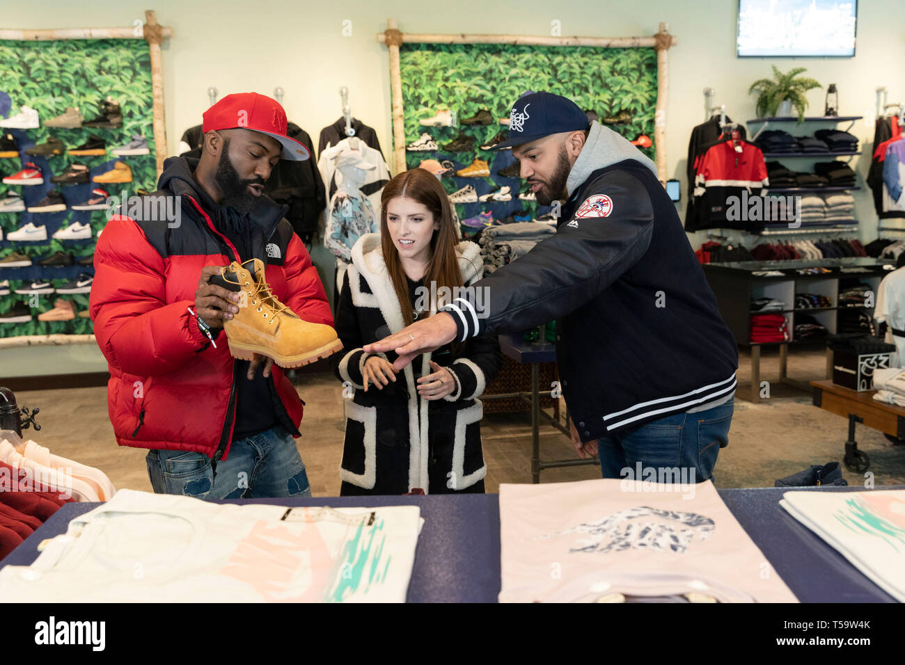 DESUS \u0026 MERO, (aka DESUS AND MERO), from left: Desus Nice (aka Daniel  Baker), Anna Kendrick, The Kid Mero (aka Joel Martinez), 'News Adjacent',  (Season 1, ep. 108, aired April 11, 2019)., image size:1300x956