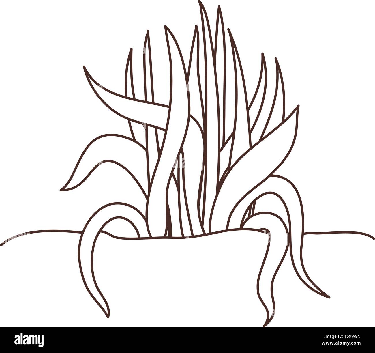 plant in landscape isolated icon Stock Vector Image & Art - Alamy