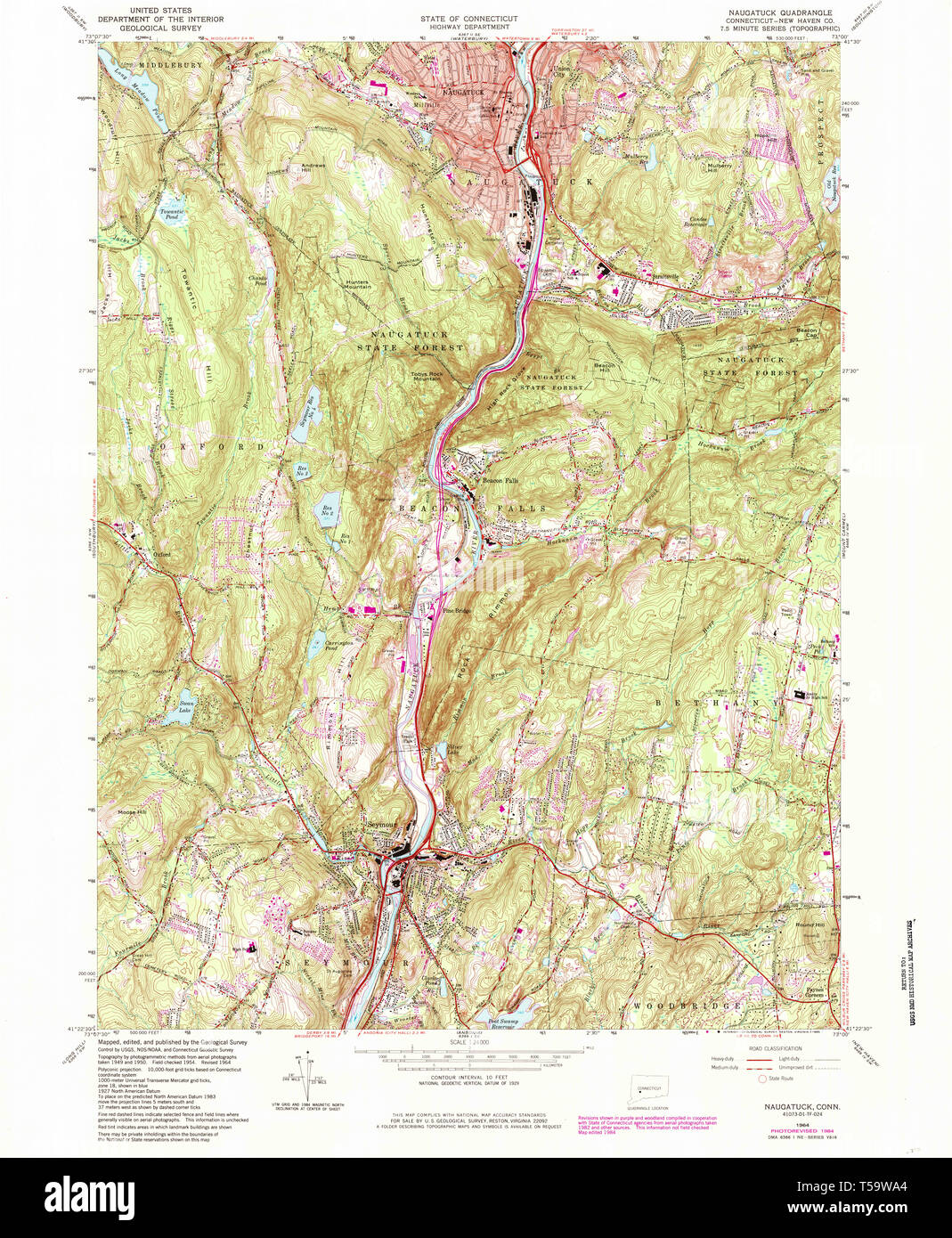 Naugatuck map hires stock photography and images Alamy