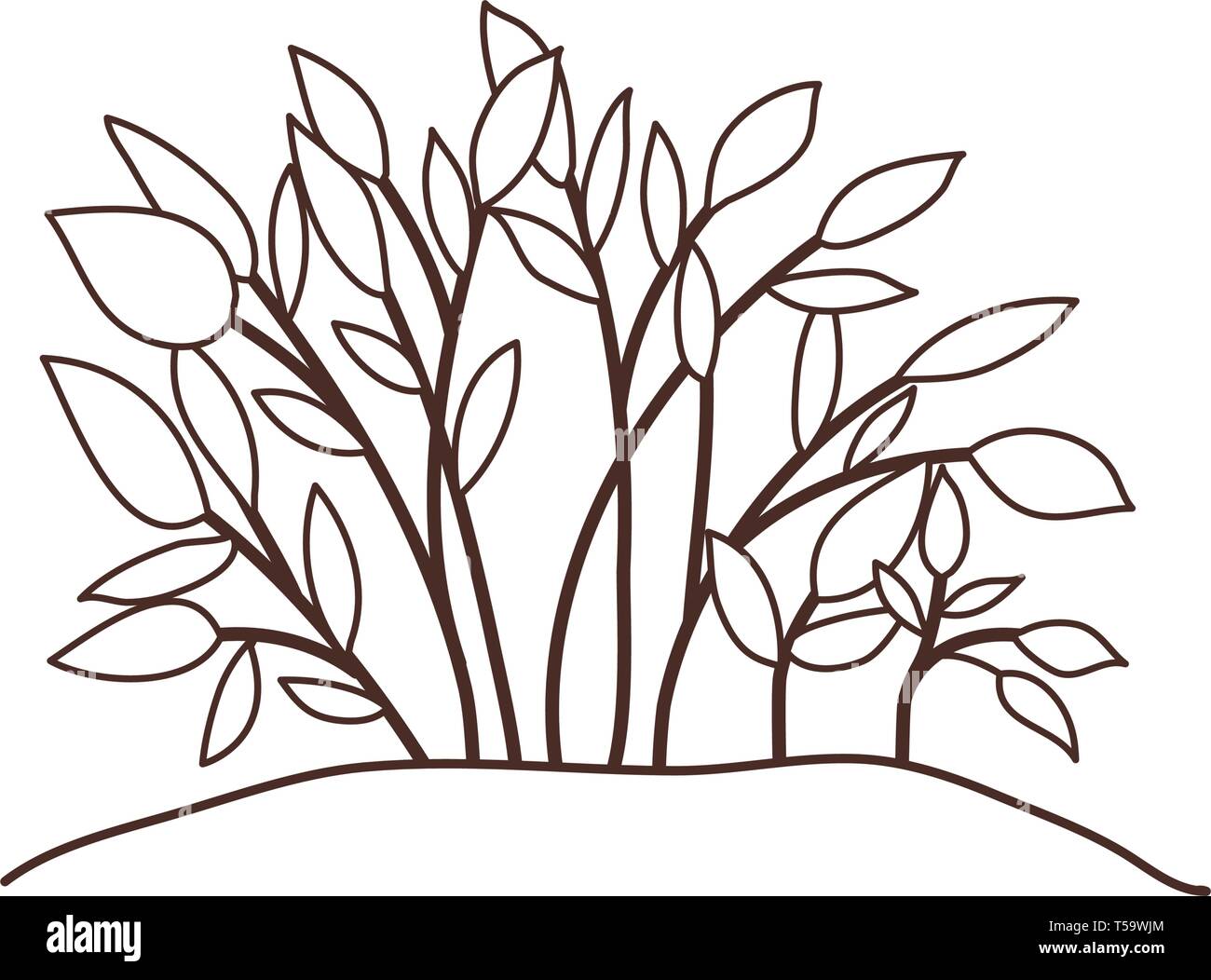 plant in landscape isolated icon Stock Vector Image & Art - Alamy