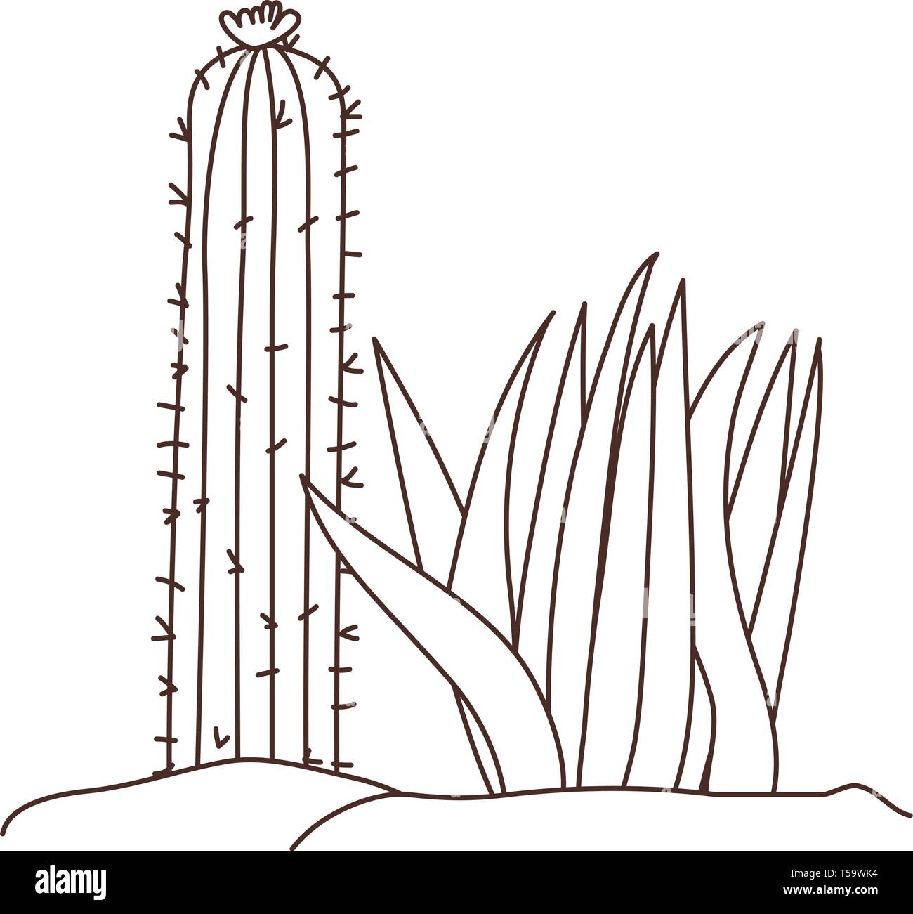 plant in landscape isolated icon Stock Vector Image & Art - Alamy