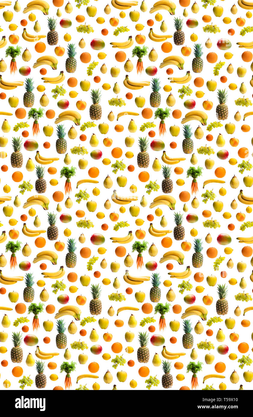 Seamless Pattern Fruits Vegetables High Resolution Stock Photography ...